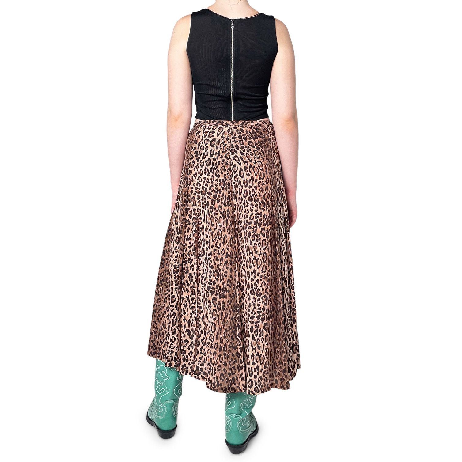 RIXO Gold And Black Ocelot Print Stripe Skirt Size 27" / US 4 / IT 40 - 6 Thumbnail