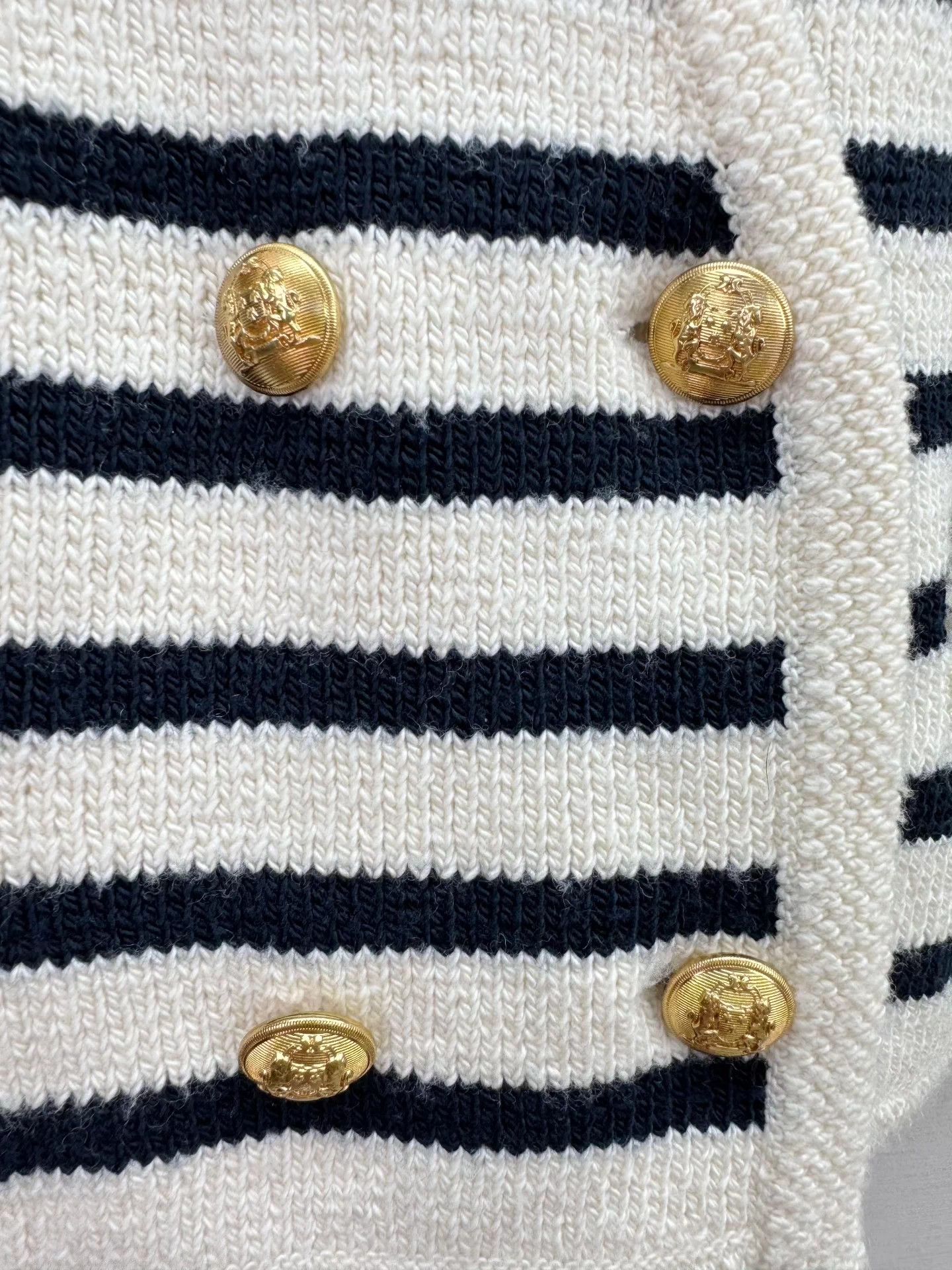 Celine Celine Classic Stripe Double Button Cardigan Size S Worn 2x Size S / US 4 / IT 40 - 4 Thumbnail