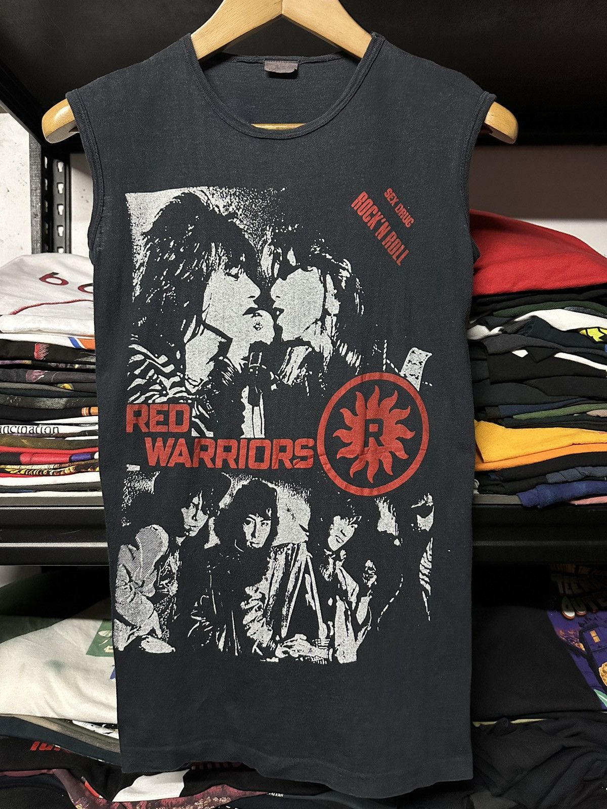 Band Tees × Seditionaries × Vintage Vintage 80s Red Worriors Sex Drug Faded Tee Size US S / EU 44-46 / 1 - 1 Thumbnail