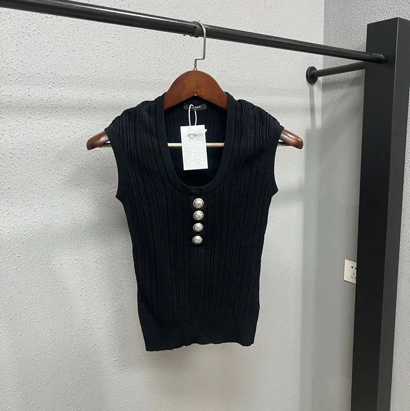 Balmain Balmain Black Cotton Women's T-Shirt 0089 Size L / US 10 / IT 46 - 1 Thumbnail