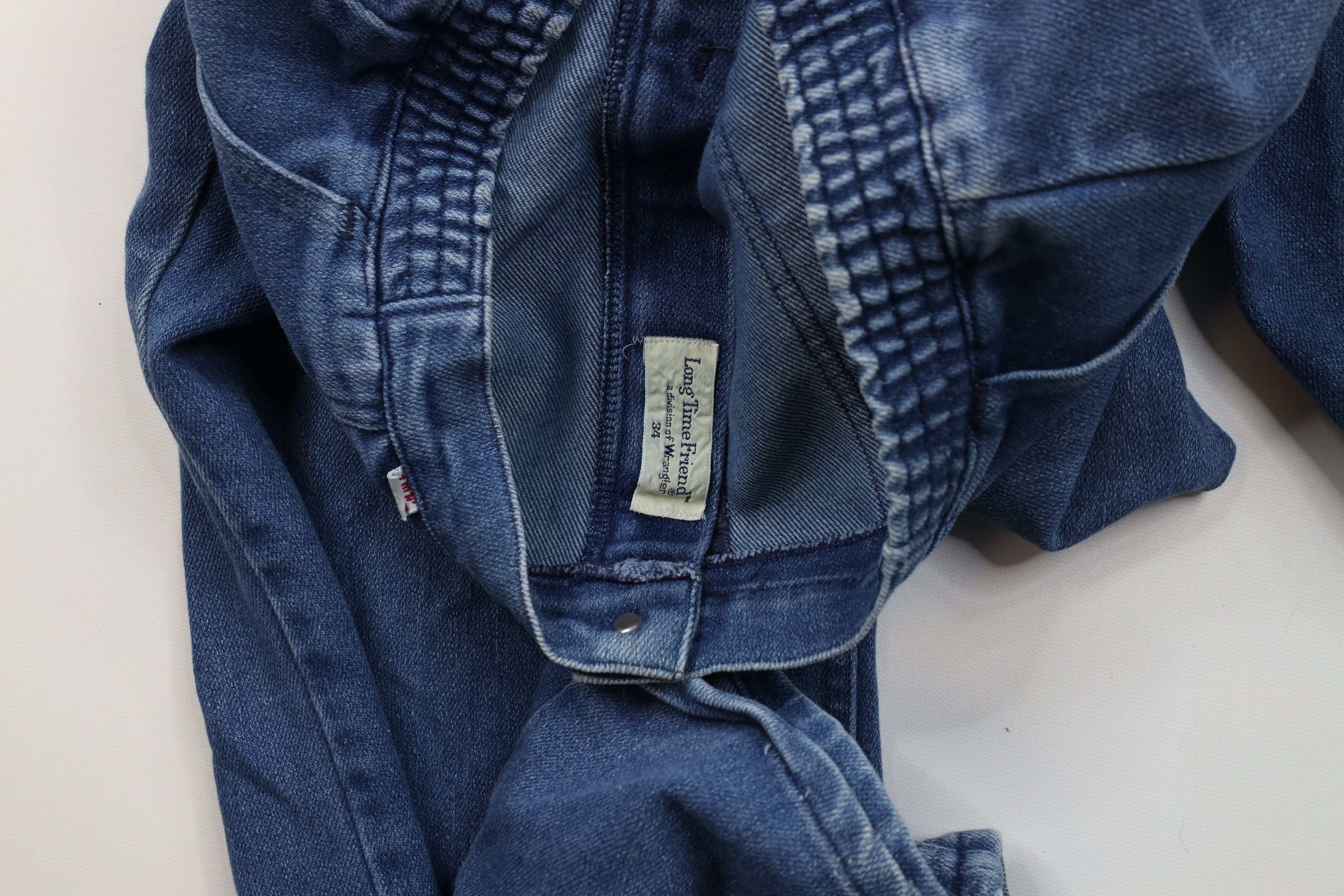 Vintage × Wrangler Vintage 70s Wrangler Wide Leg Bell Bottoms Jeans Blue USA Size US 34 / EU 50 - 8 Thumbnail