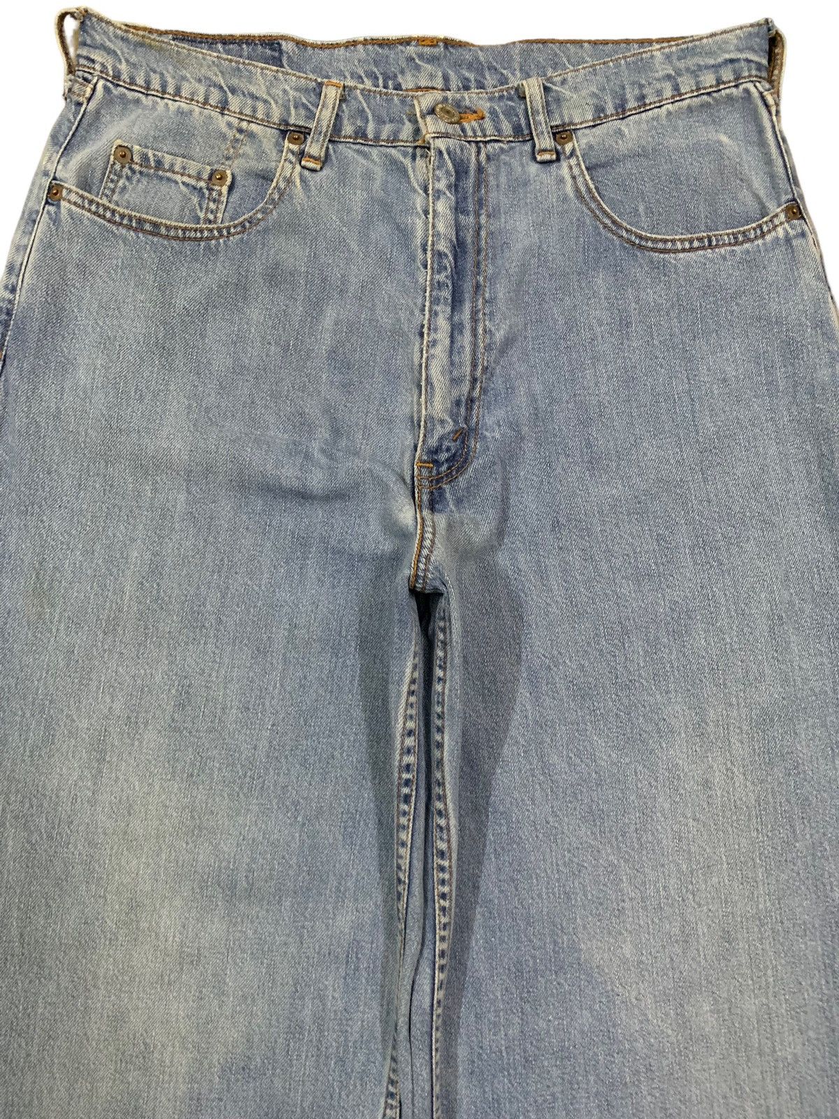 Levi's Vintage 90s Levis 529 White Tab Blue Washed Baggy Jeans Size US 33 - 3 Thumbnail