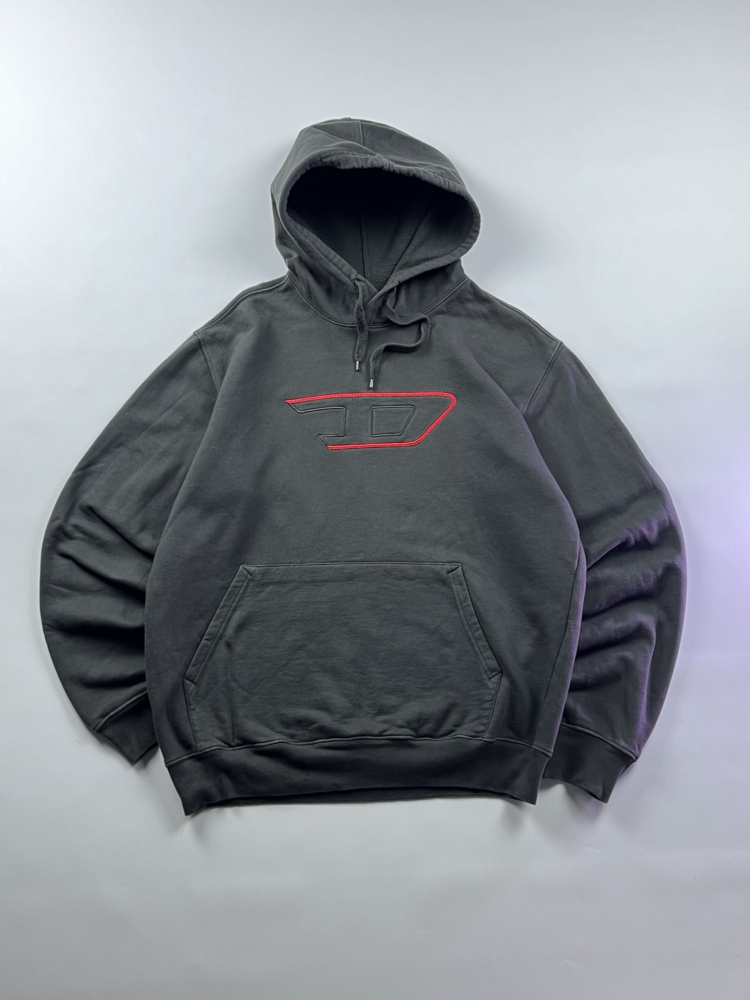 Diesel × Vintage Rare DIESEL Center Logo Vintage Hoodie Size US L / EU 52-54 / 3 - 1 Thumbnail