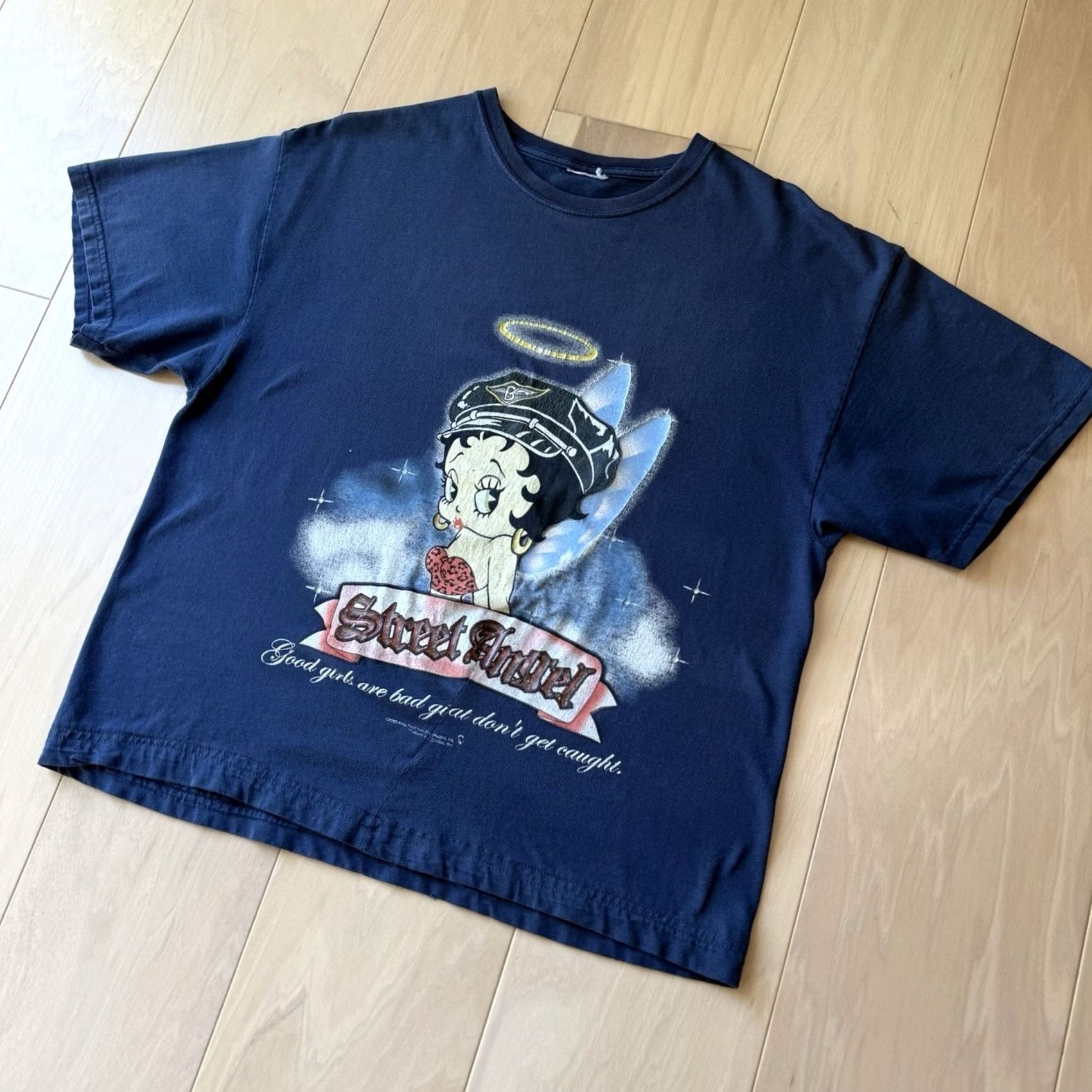Vintage VINTAGE Betty Boop Shirt Blue Small 90s Cartoon Promo Street Angel Biker Mens Size US S / EU 44-46 / 1 - 8 Thumbnail
