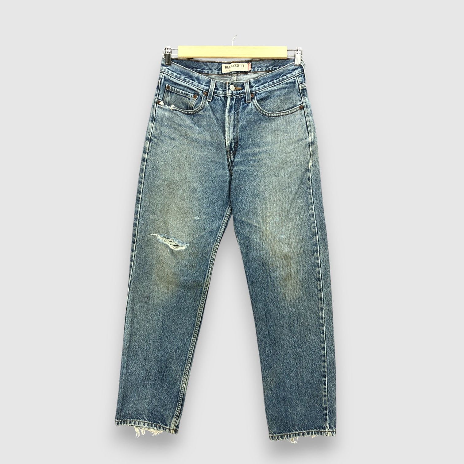 Levi's Vintage Y2K Levis 550 Jeans Levis Light Faded Ripped Denim Size US 30 / EU 46 - 1 Thumbnail