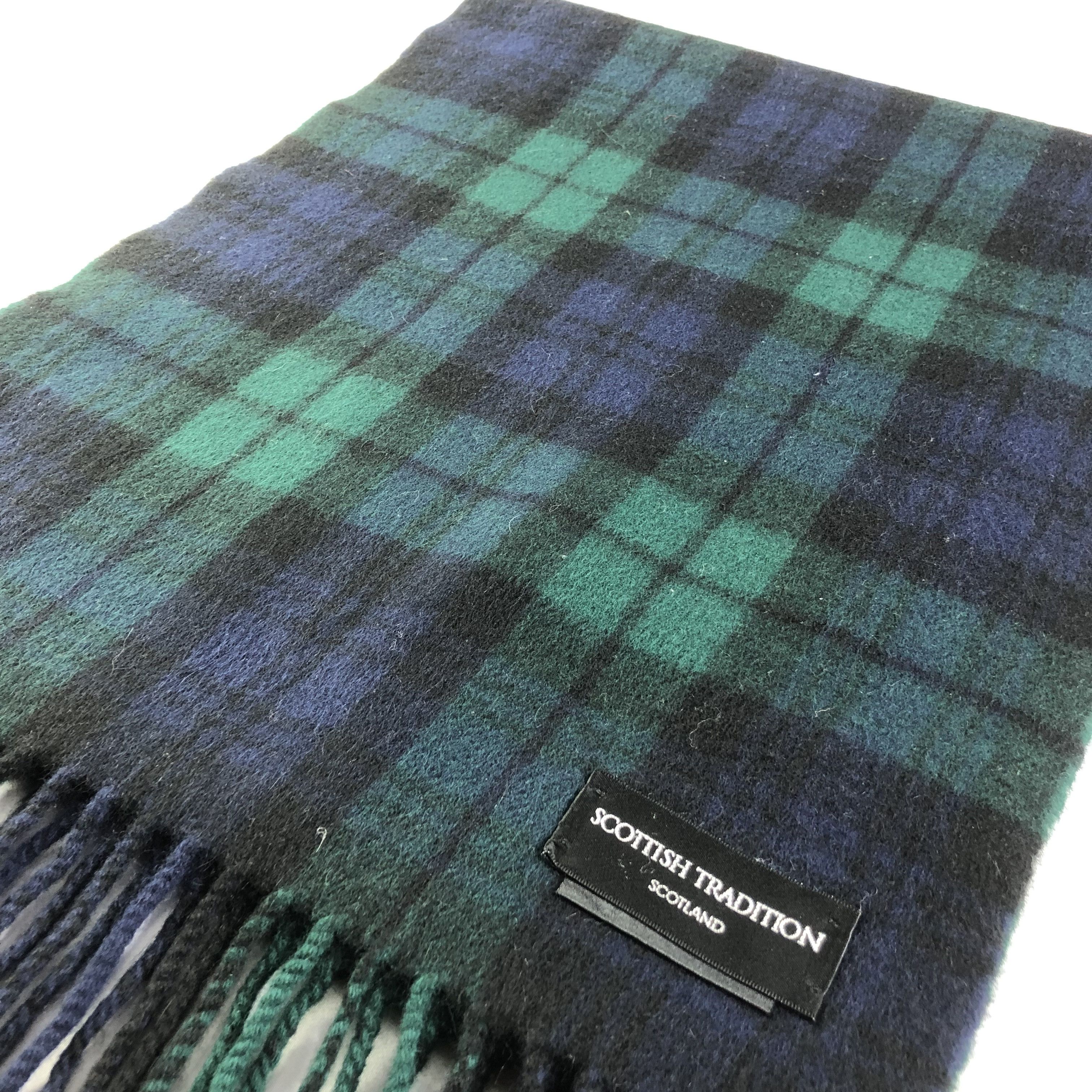 Vintage Scottish Tradition Tartan Wool Angora Scarf Muffler V1469 Size ONE SIZE - 1 Thumbnail