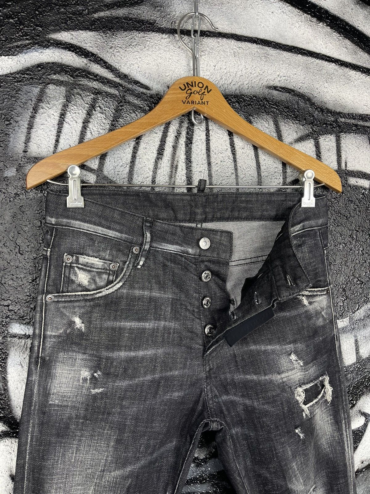 Dsquared2 Dsquared2 Distressed Black Denim Slim Jeans Women’s Size 36 Size 25" / US 0 / IT 36 - 6 Thumbnail