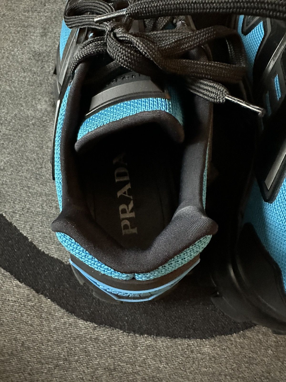 Prada Prada Men's Cloudbust Thunder Lug-sole Sneakers Blue/Black Size US 8 / EU 41 - 13 Thumbnail