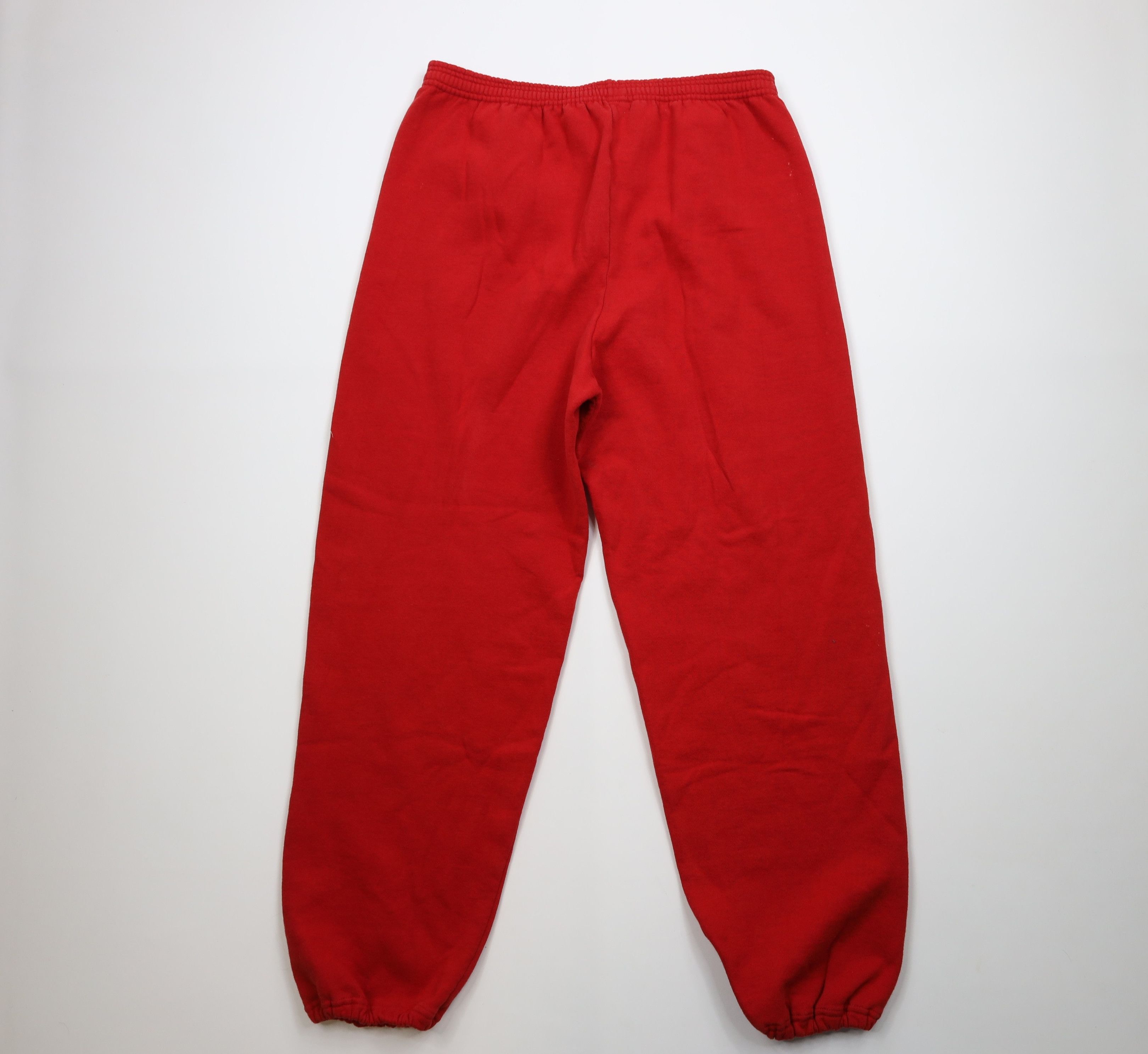 Vintage Vintage 90s Streetwear Blank Sweatpants Joggers Red USA Size US 42 / EU 58 - 9 Thumbnail