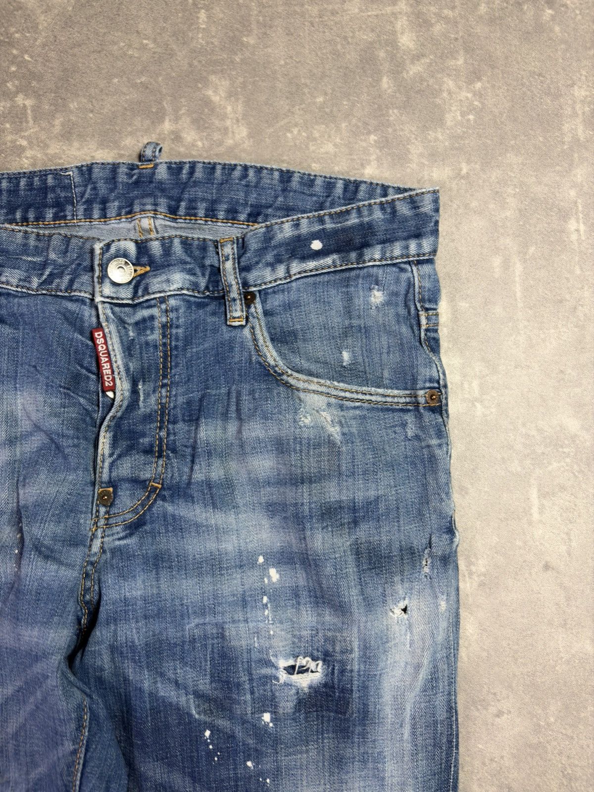 Dsquared2 Dsquared2 Paint Splattered Faded Distressed Denim Jeans 48 Size US 32 / EU 48 - 6 Thumbnail