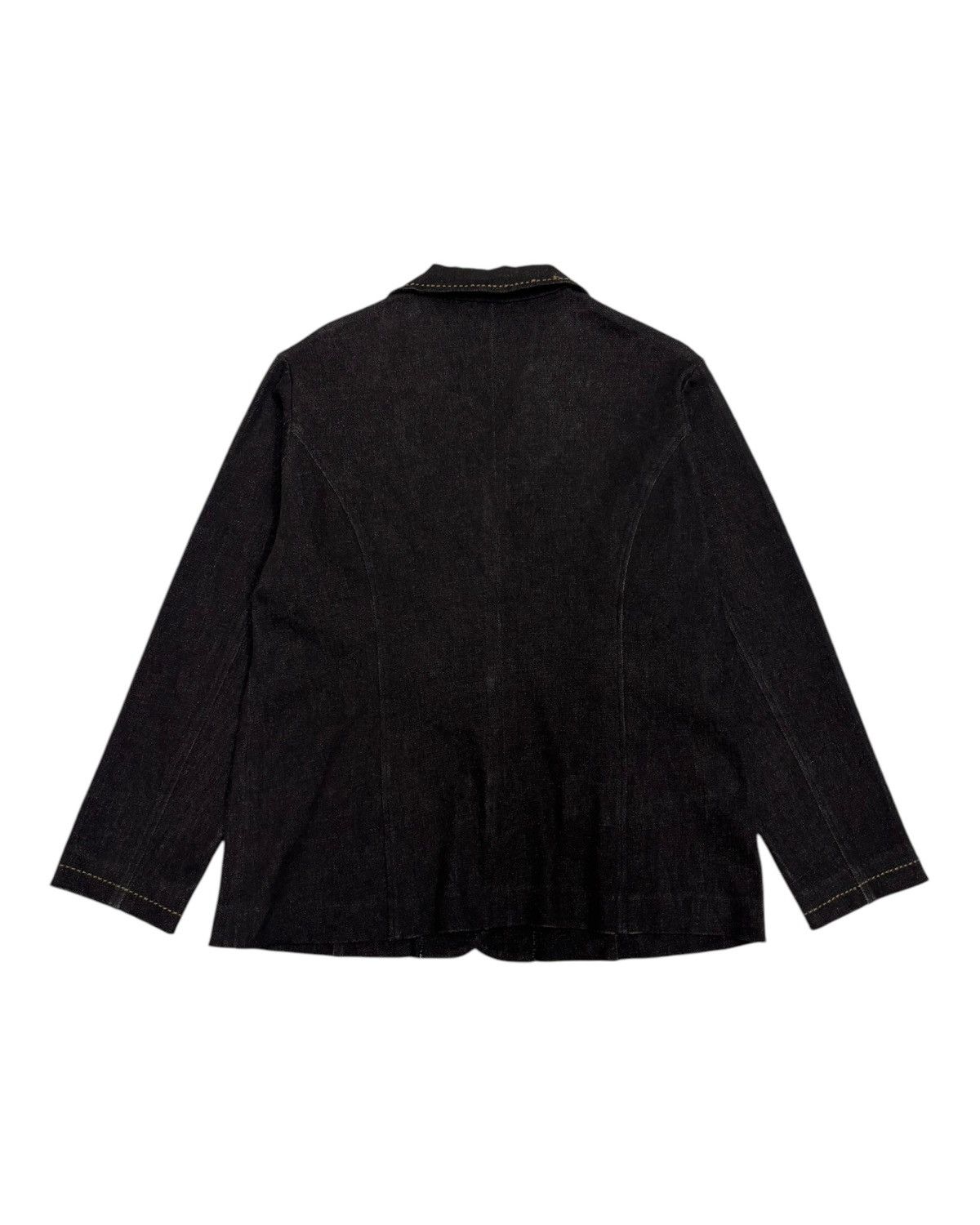 If Six Was Nine × Japanese Brand × Le Grande Bleu (L.G.B.) RARE❤️‍🔥TOKYO NUDY BEAUTY BLACK DENIM BLAZER JACKET 3 BUTTON Size US M / EU 48-50 / 2 - 4 Thumbnail