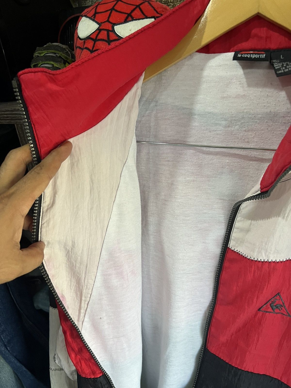 🔥Rare Le Coq Sportif Pathwork Coogi Style Zipper Jacket
