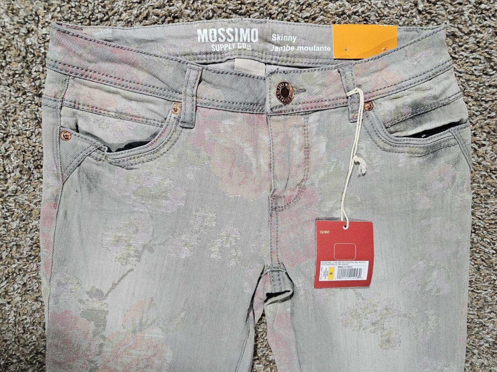 Mossimo Mossimo skinny fit 5 Black jambe moulante floral jeans NWT Size 30" / US 8 / IT 44 - 2 Thumbnail