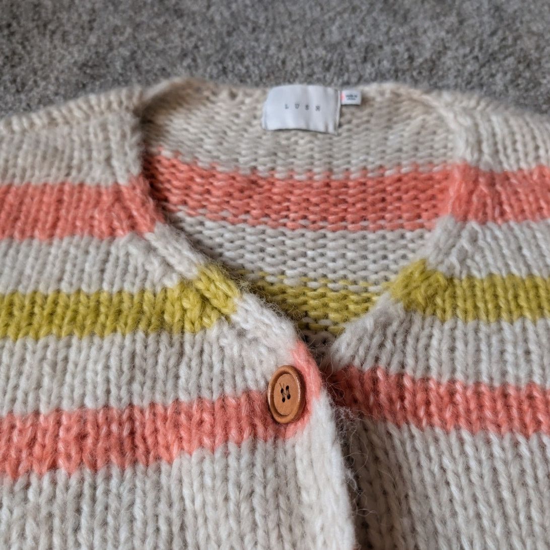 Other "Hannah Banana" Striped Boho Sweater w Wood Buttons by Lush Size S / US 4 / IT 40 - 2 Thumbnail