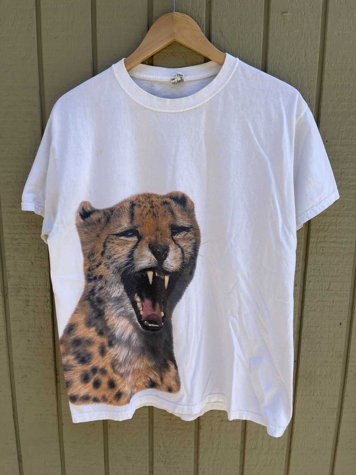 Vintage Vintage 00s Cheetah Shirt Size US L / EU 52-54 / 3 - 1 Thumbnail