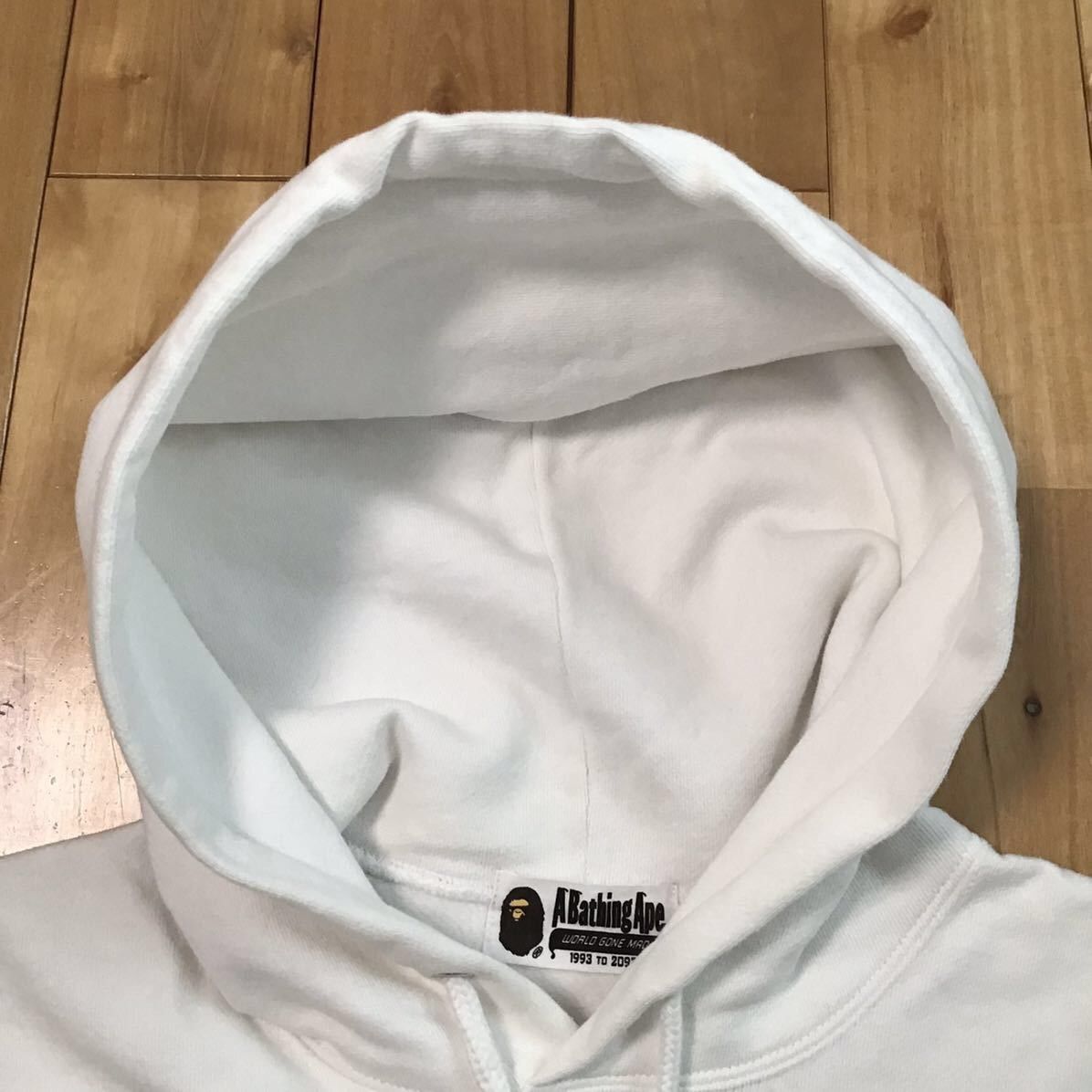 Bape BAPE logo pullover hoodie white a bathing ape Size US S / EU 44-46 / 1 - 5 Thumbnail