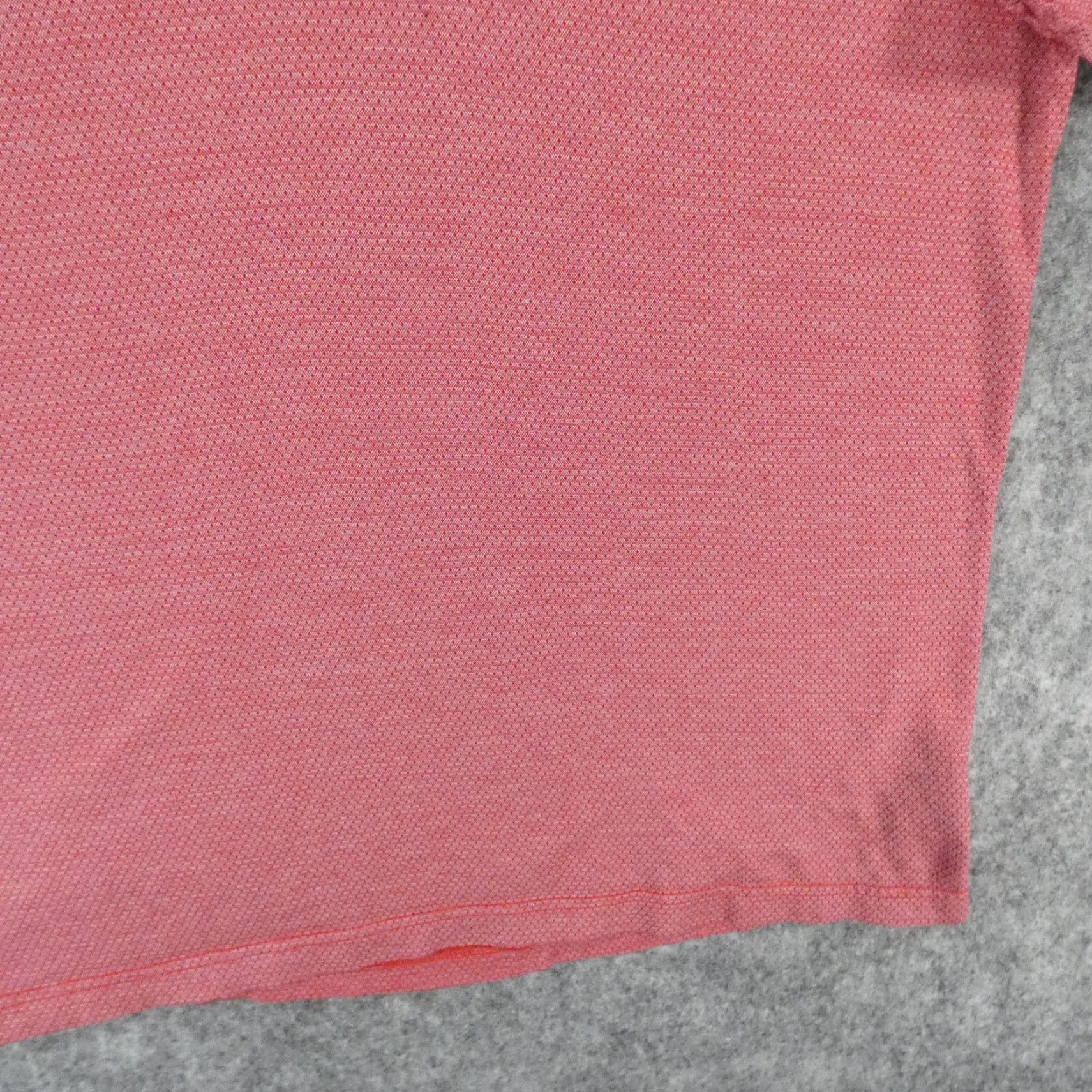 BUGATCHI Bugatchi Polo Shirt Mens L Short Sleeve Red Herringbone Mercerized Cotton Size US L / EU 52-54 / 3 - 5 Thumbnail