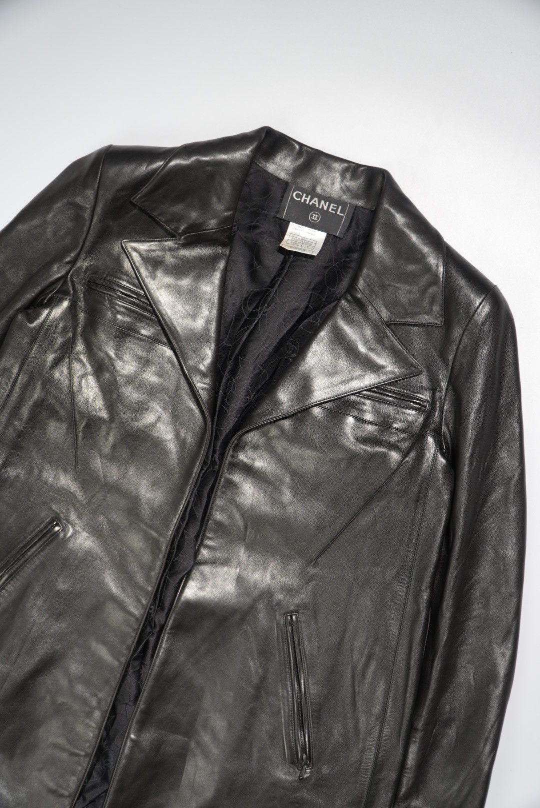 Chanel Chanel Black Leather Jacket Size S / US 4 / IT 40 - 5 Thumbnail