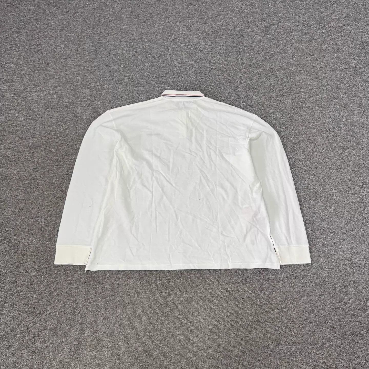 Miu Miu MIU MIU Striped Collar Logo Long Sleeve Polo L New w/ Tags Size US L / EU 52-54 / 3 - 2 Thumbnail