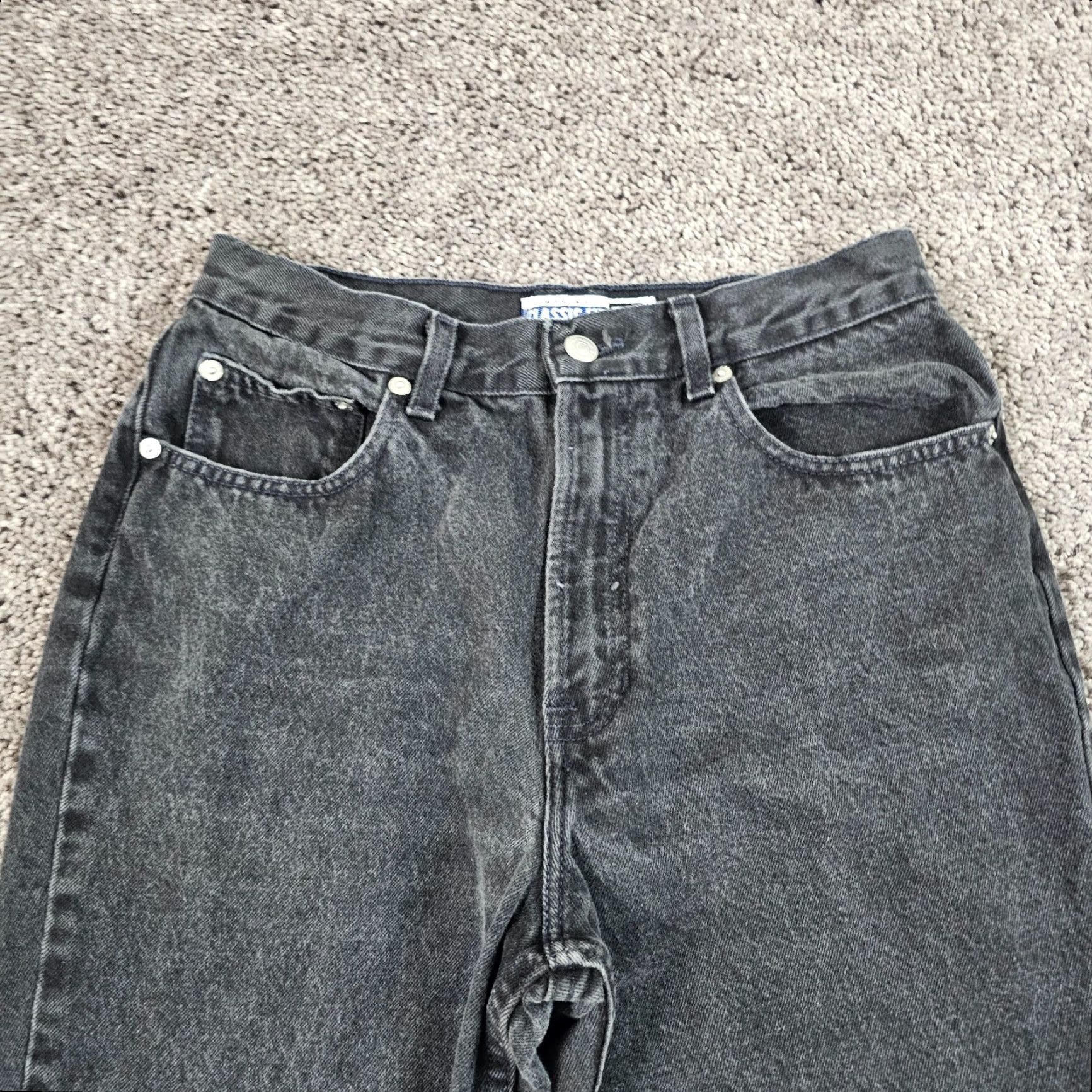 Gap VINTAGE Gap Mom Jeans Womens 10 Long Black High Classic Fit USA Made 26x32 Size 26" / US 2 / IT 38 - 2 Thumbnail