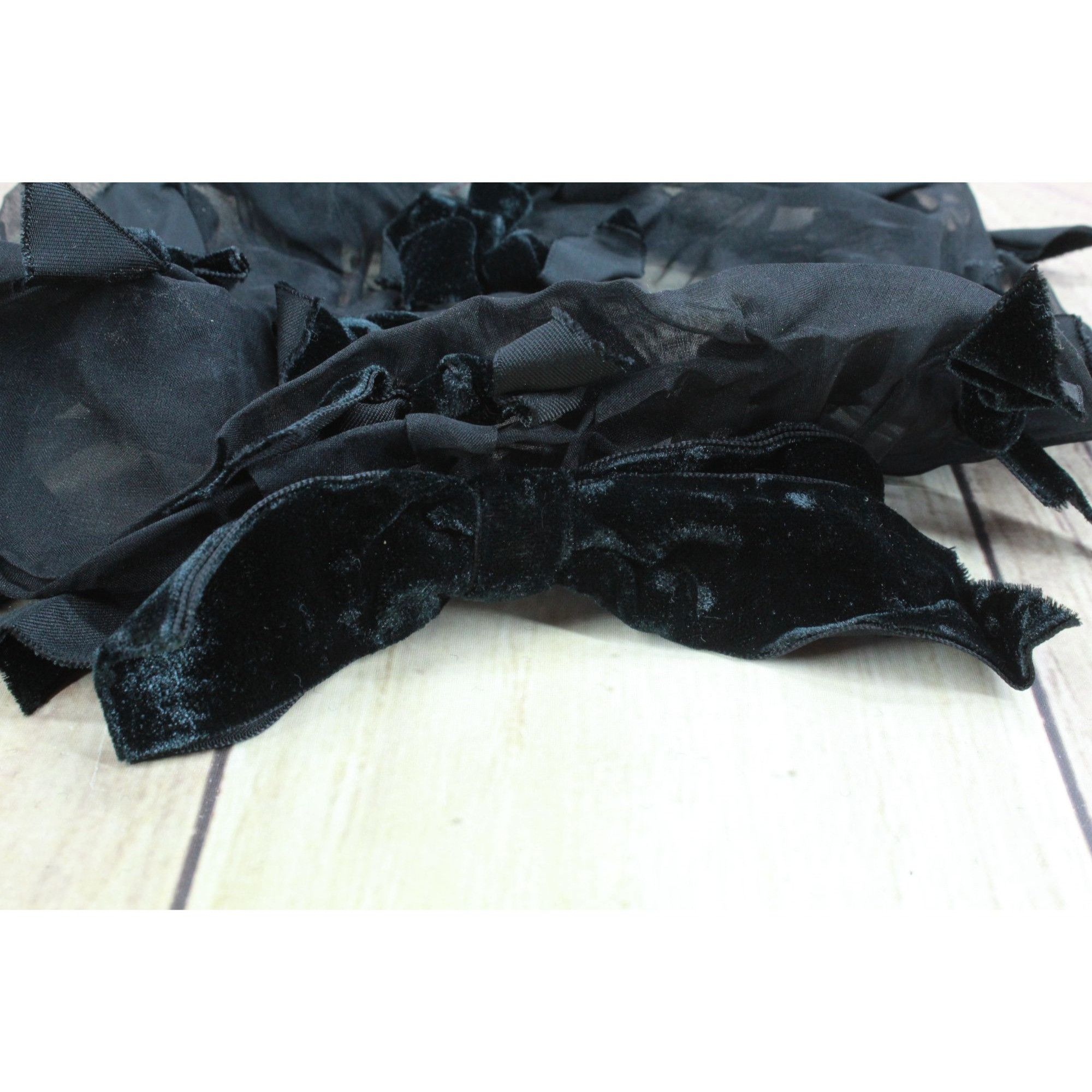 Other Vintage 50's Peck & Peck Ribbon Hat Round Velvet Bow Hat Size ONE SIZE - 6 Thumbnail