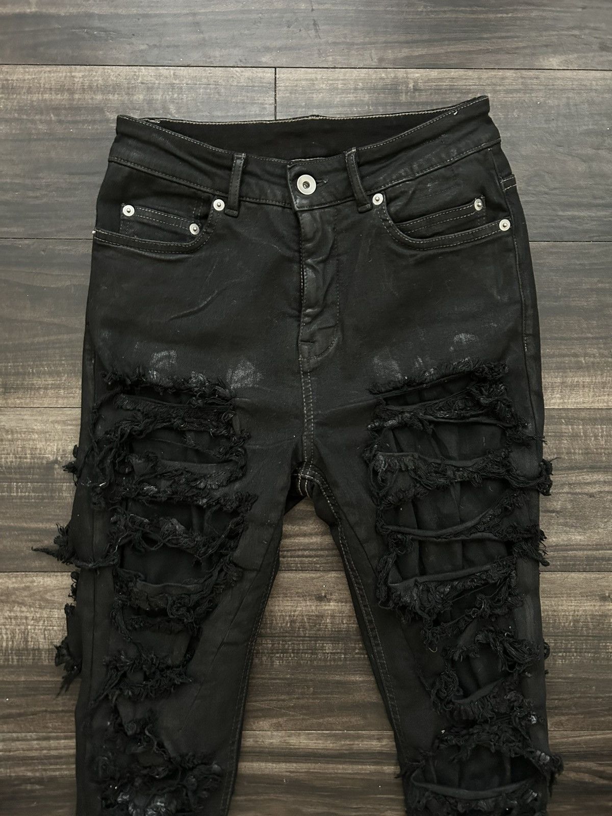 Rick Owens Drkshdw RICK OWENS DRKSHDW Slashed Detroit Cut Jeans Size US 27 - 2 Thumbnail