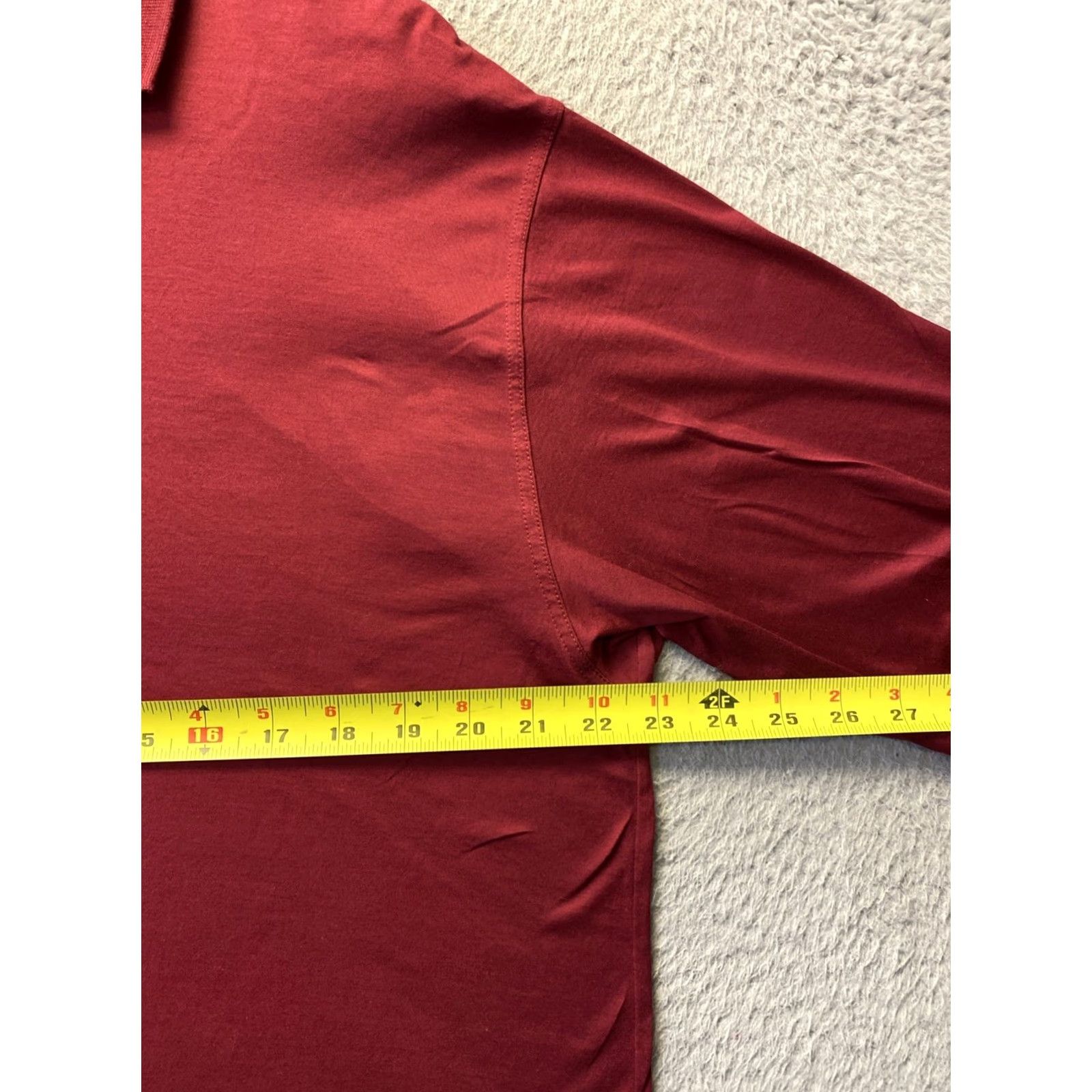 Vintage Bobby Jones Polo Golf Shirt Men’s Large Maroon Cotton Knit Short Sleeve Button Collar Logo Made in Italy /0705 Size US L / EU 52-54 / 3 - 5 Thumbnail