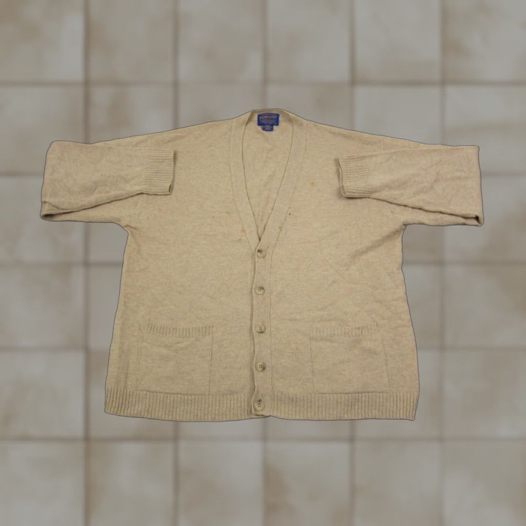 Pendleton VINTAGE Pendleton Cardigan Mens L Brown 100% Wool Knit Sweater 80s 90s Button Knit Wool Casual Formal Travel Mens Size US L / EU 52-54 / 3 - 1 Thumbnail