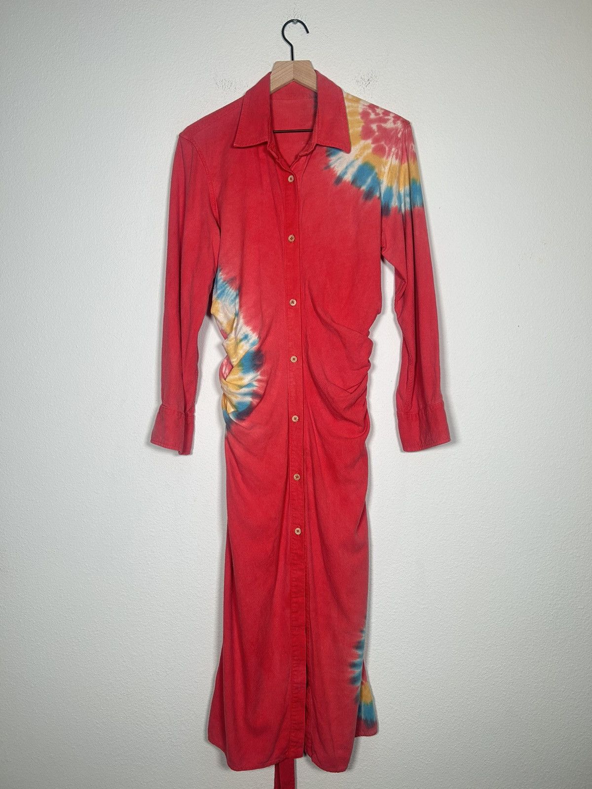 The Elder Statesman Boiled Silk Tie-Dye Robe Dress Size S / US 4 / IT 40 - 1 Thumbnail
