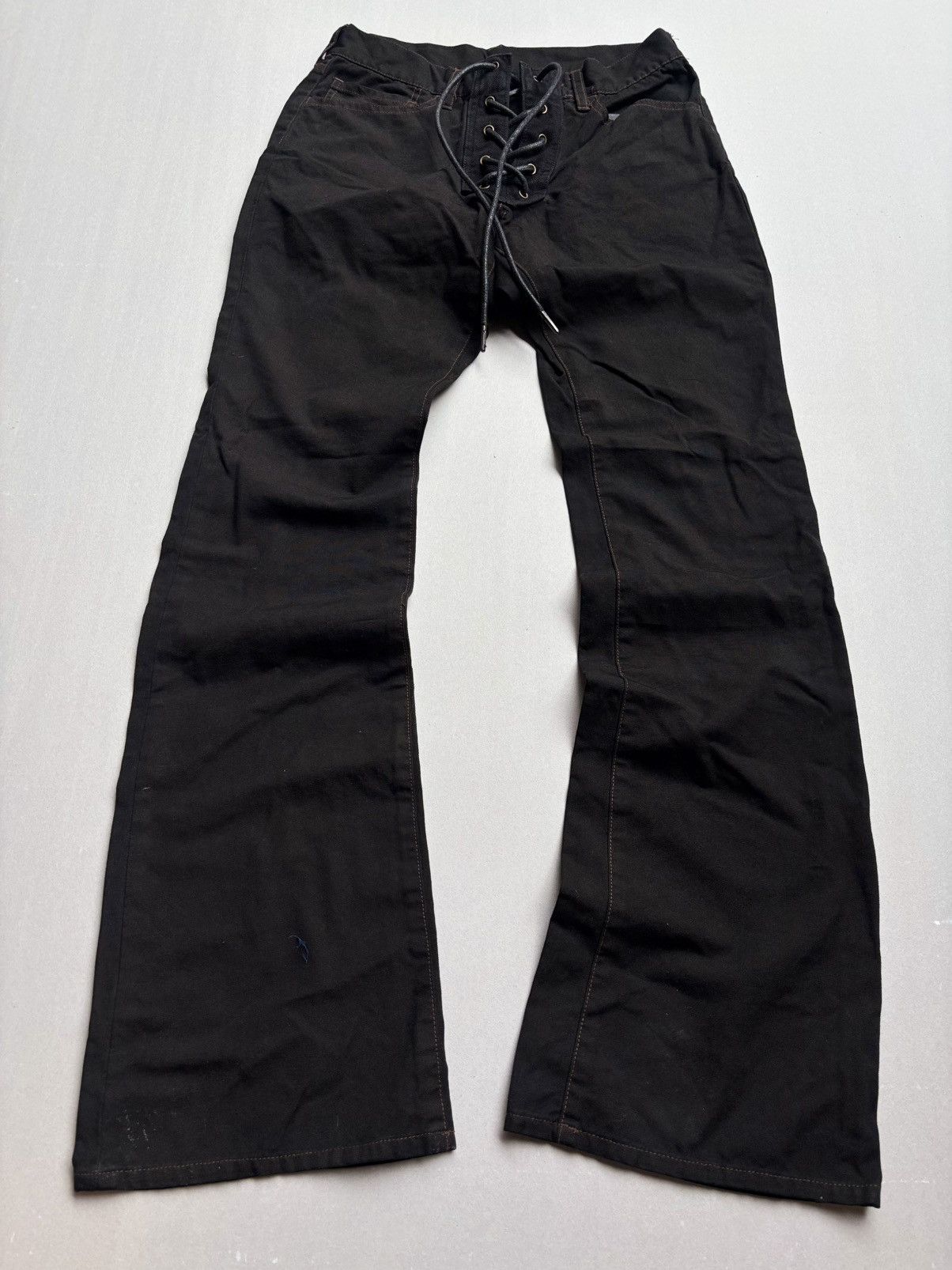 Nicole Club Lace up flare pants Size US 27 - 1 Thumbnail