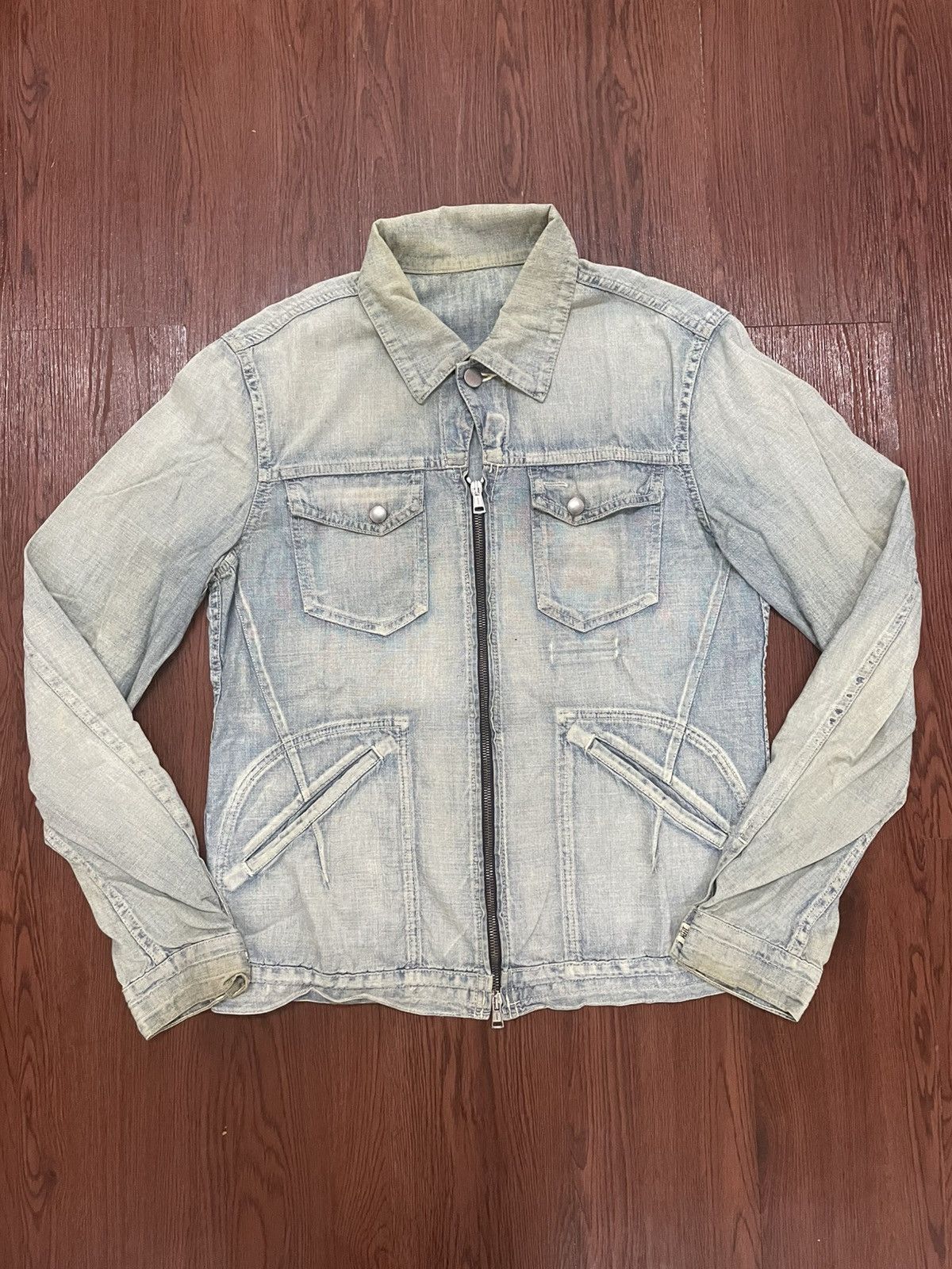 Number (N)ine Number(N)ine Denim Zip Up Jacket Size US M / EU 48-50 / 2 - 1 Thumbnail