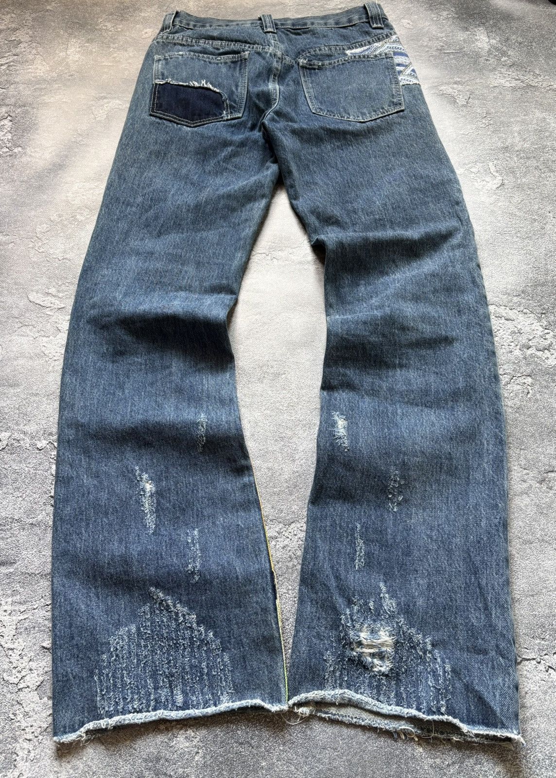 Jaded London Crazy Jaded London Patchwork Y2K Japanese Bootcut Jeans Rare Size US 28 / EU 44 - 2 Thumbnail