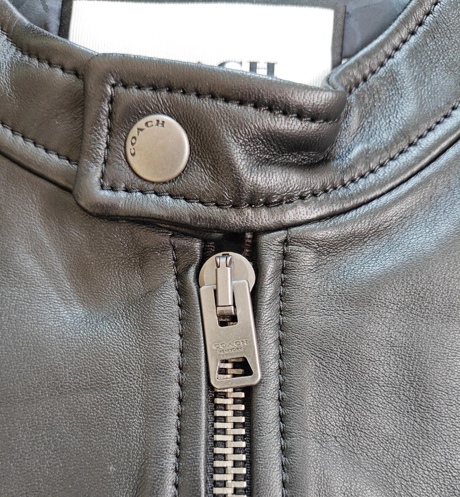 Coach Coach Leather Racer Jacket FTP 5055 Size US XXL / EU 58 / 5 - 2 Thumbnail