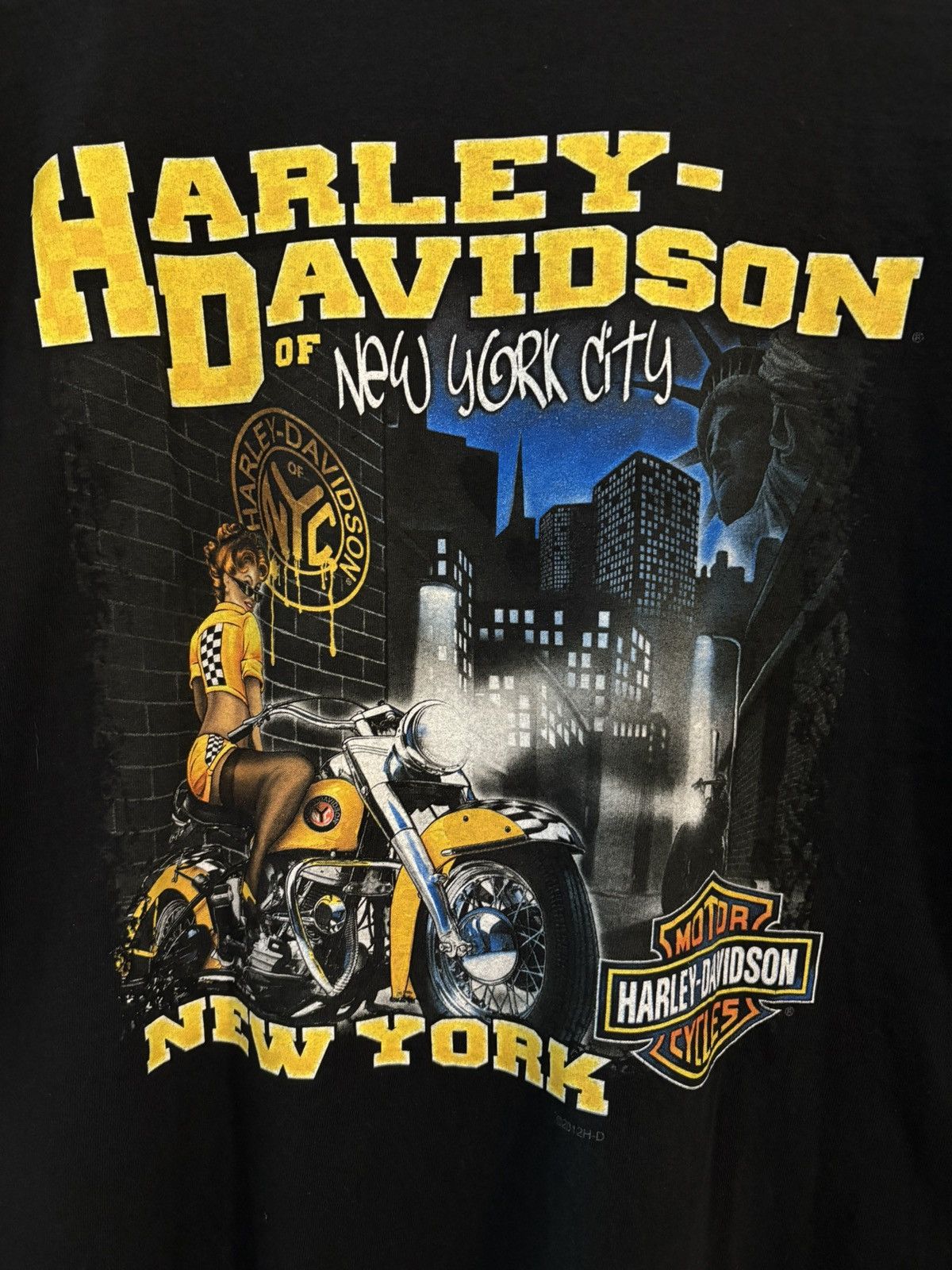 Harley Davidson 2012 Vintage Harley Davidson NYC T-Shirt Size US XL / EU 56 / 4 - 3 Thumbnail