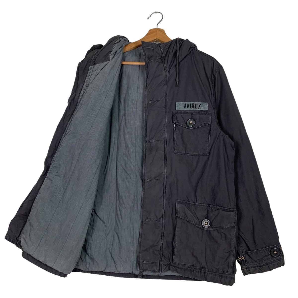 Avirex AVIREX Four Pocket Army Style Hooded Parka Jacket #0035-C3 Size US XL / EU 56 / 4 - 10 Thumbnail