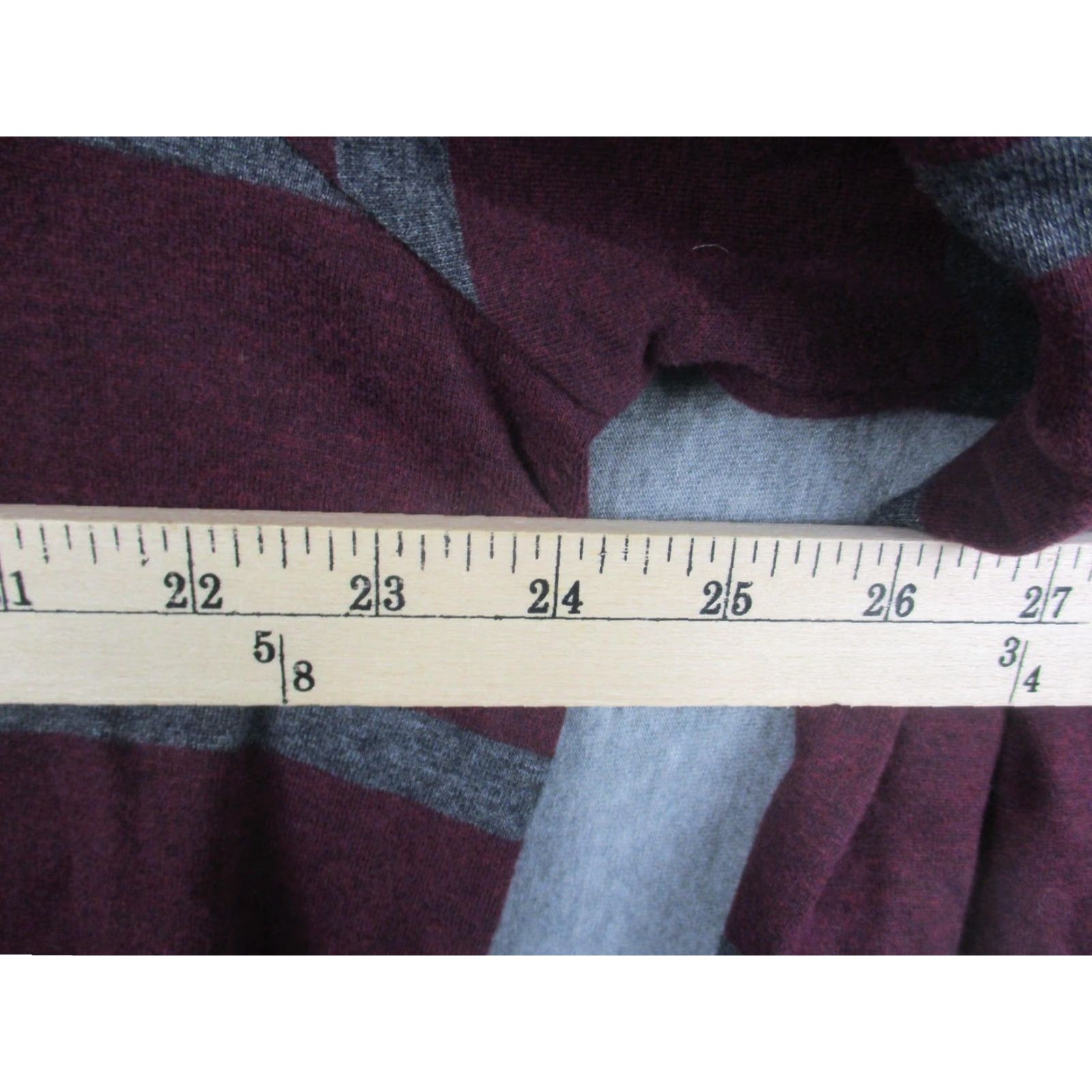 Polo Ralph Lauren VINTAGE Polo Ralph Lauren Sweater Mens Large Burgundy Gray Stripe Quarter Zip Pullover Size US L / EU 52-54 / 3 - 6 Thumbnail