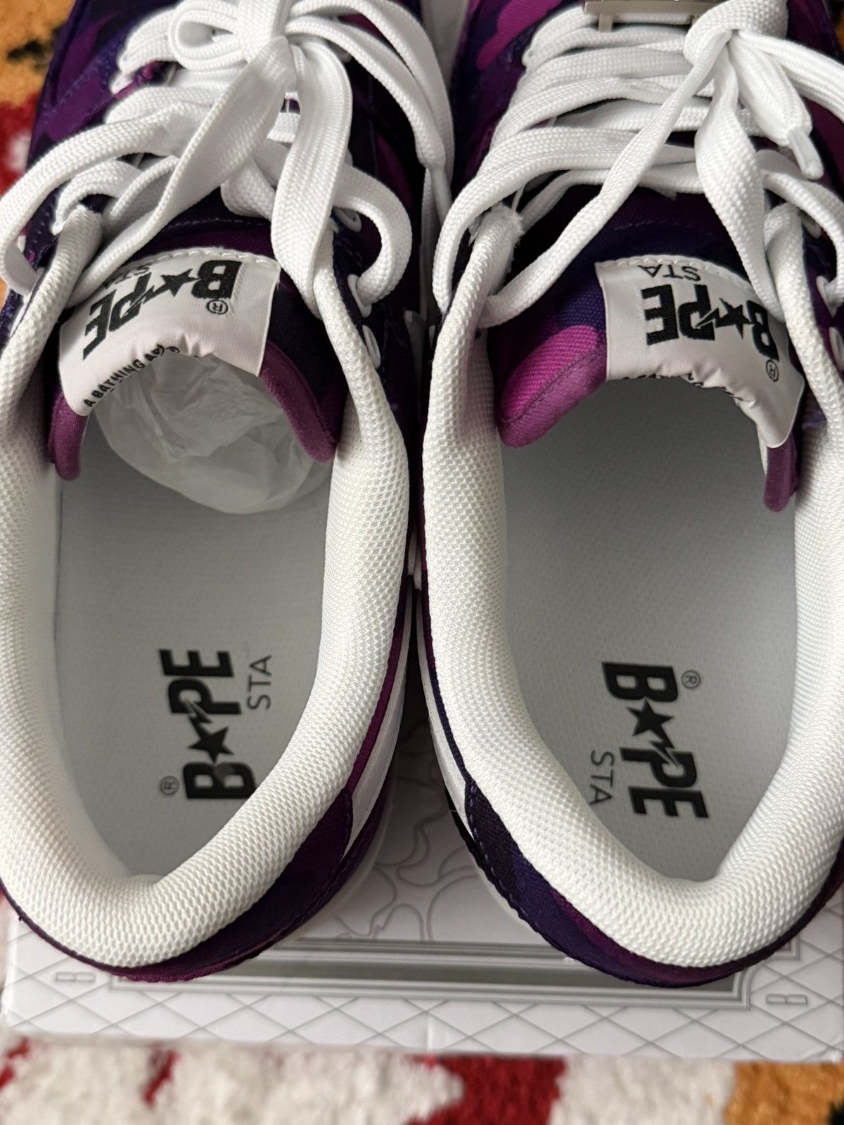 Bape Bape Sta Purple Camo Canvas Size 9.5 worn once. Size US 9.5 / EU 42-43 - 3 Thumbnail