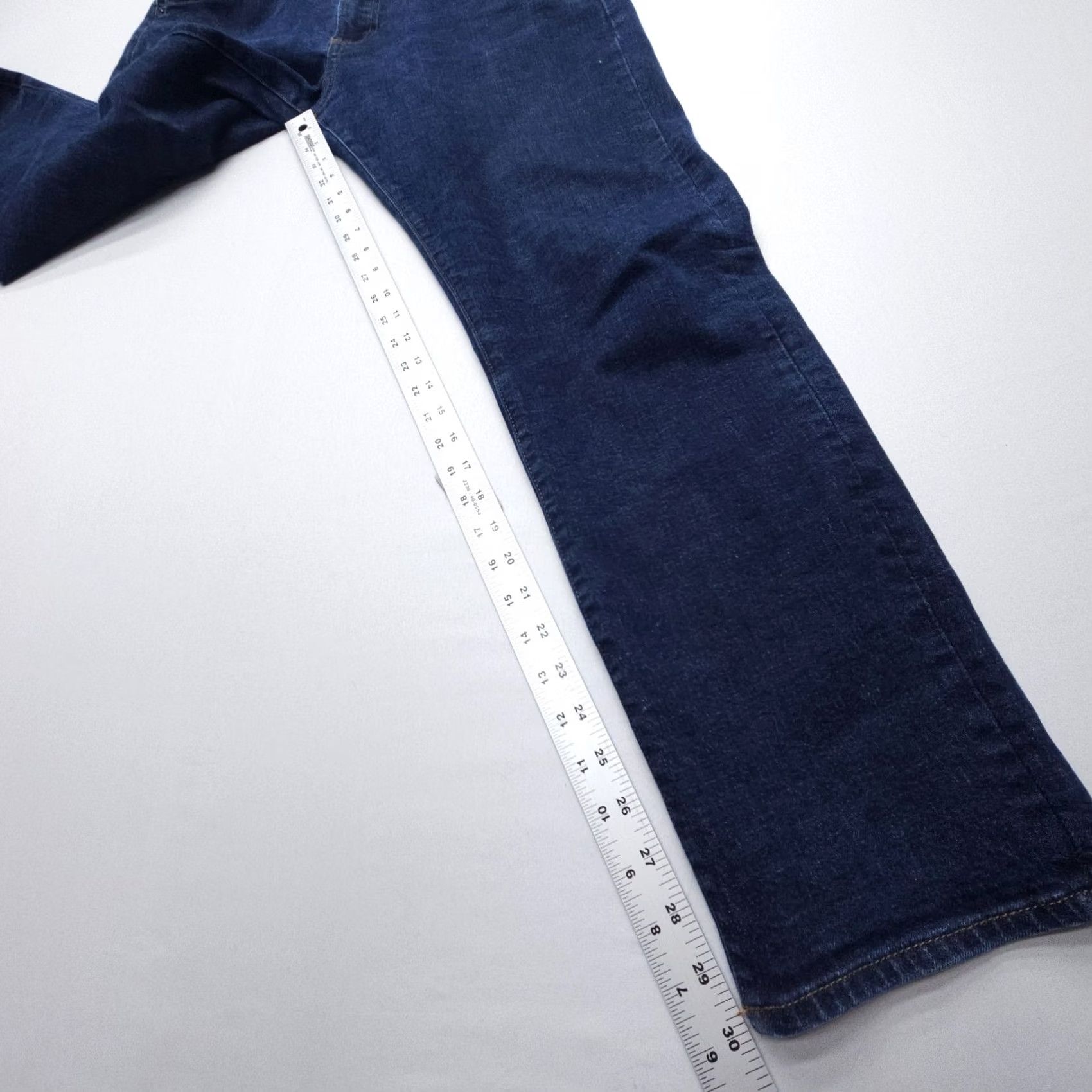 Gap Gap Jeans Mens Slim Straight 36 x 30 Inseam Dark Wash Denim Cotton Blend 5-Pocket Image Logo Button Blue USA 1969 Size US 36 / EU 52 - 5 Thumbnail