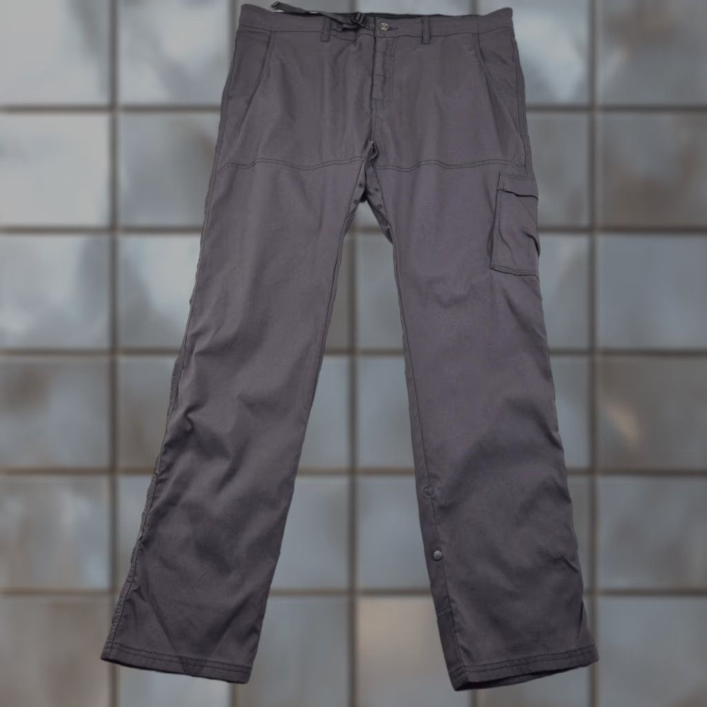 Prana prAna Pants Mens 40x34 Gray Slim Fit Nylon Spandex Hiking Cargo Outdoor Travel Pants Size US 40 / EU 56 - 1 Thumbnail