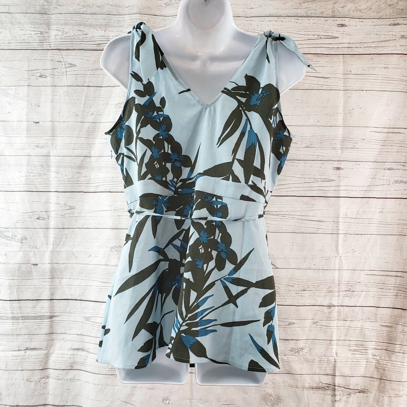 Vintage Motherhood Maternity Womens Printed Top Sz Small Blue Floral V-Neck Sleeveless Shirt Blouse Ladies Womens XS S M L Size S / US 4 / IT 40 - 3 Thumbnail