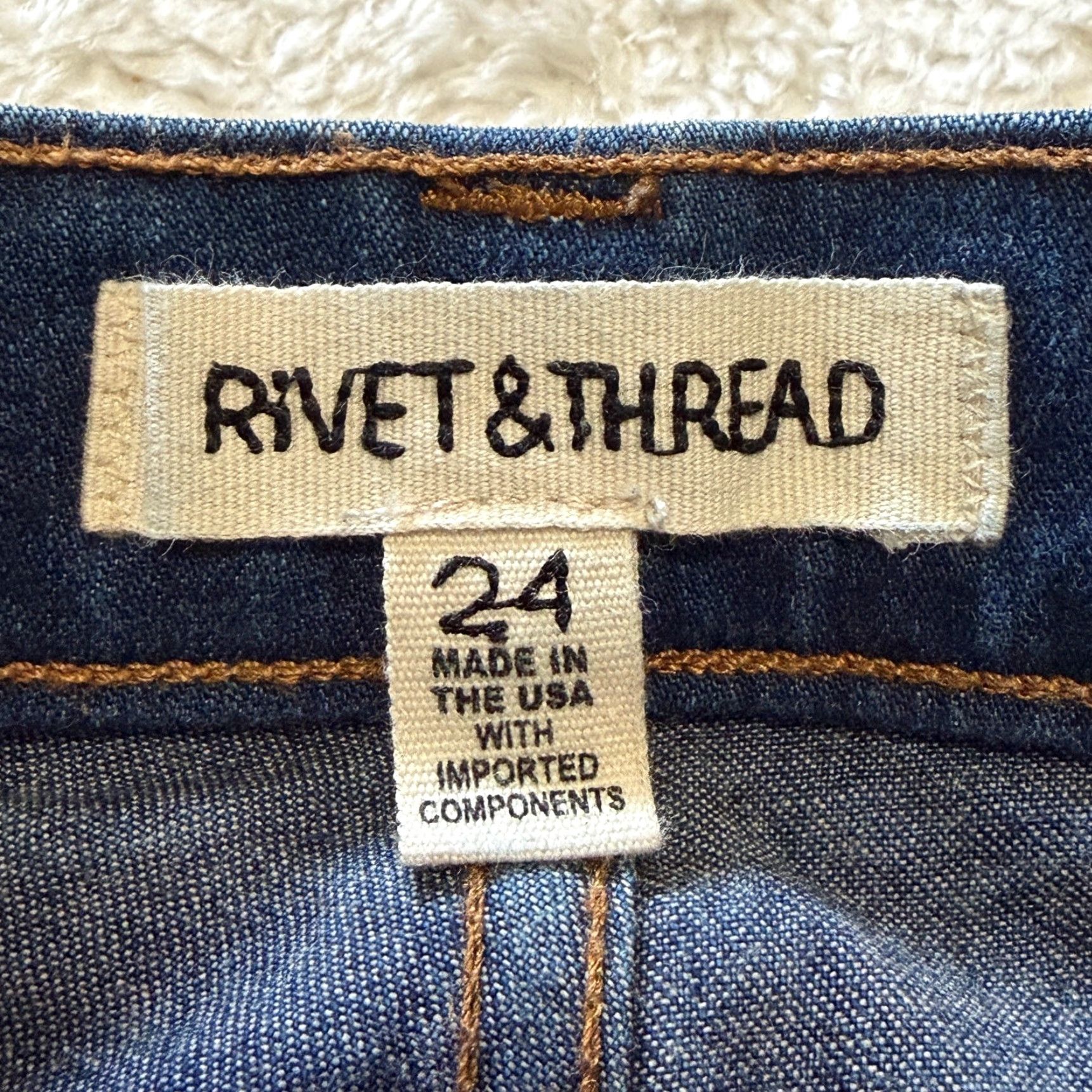 Madewell Rivet & Thread Madewell Crop Jean Womens 24 Blue High Rise Wide Leg Zip Fly USA Jur... Size 42" / US 20 - 3 Thumbnail