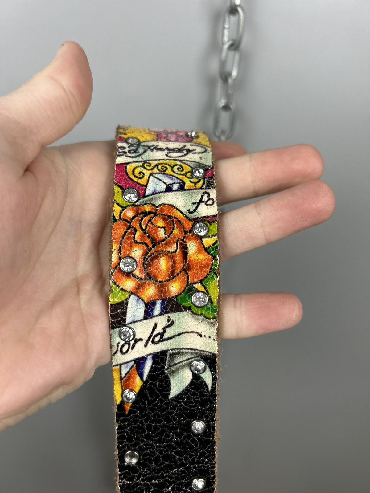 Ed Hardy × Vintage Rare Vintage Ed Hardy By Christian Audigier Belt Size ONE SIZE - 14 Thumbnail