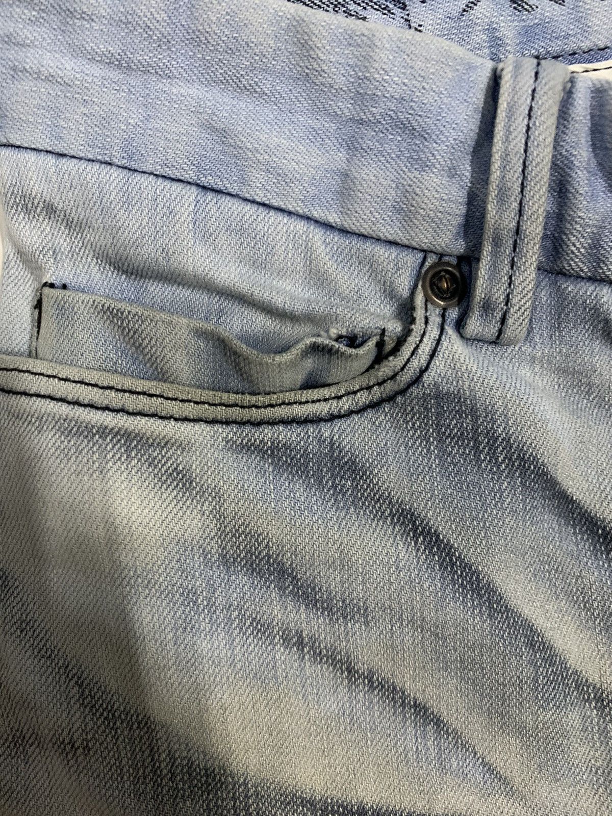 14th Addiction × Japanese Brand × Seditionaries ‼️RARE‼️Japanese Brand Johny Wolf Thrashed Mud Wash Punk Jeans Size US 31 - 6 Thumbnail