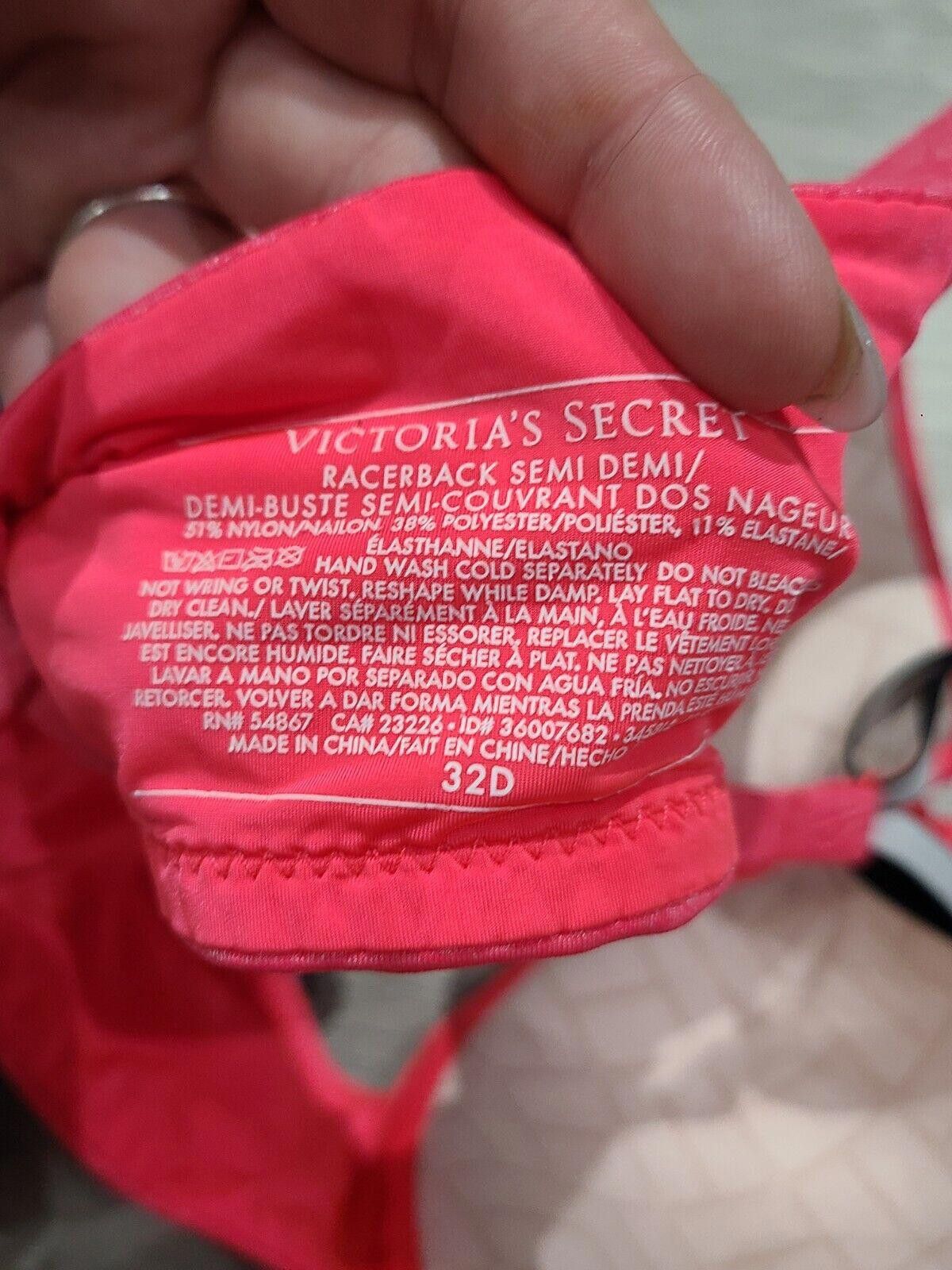 Designer Victoria Secret Bra Lot 32D Pink And Blue Body And Demi Size ONE SIZE - 5 Thumbnail