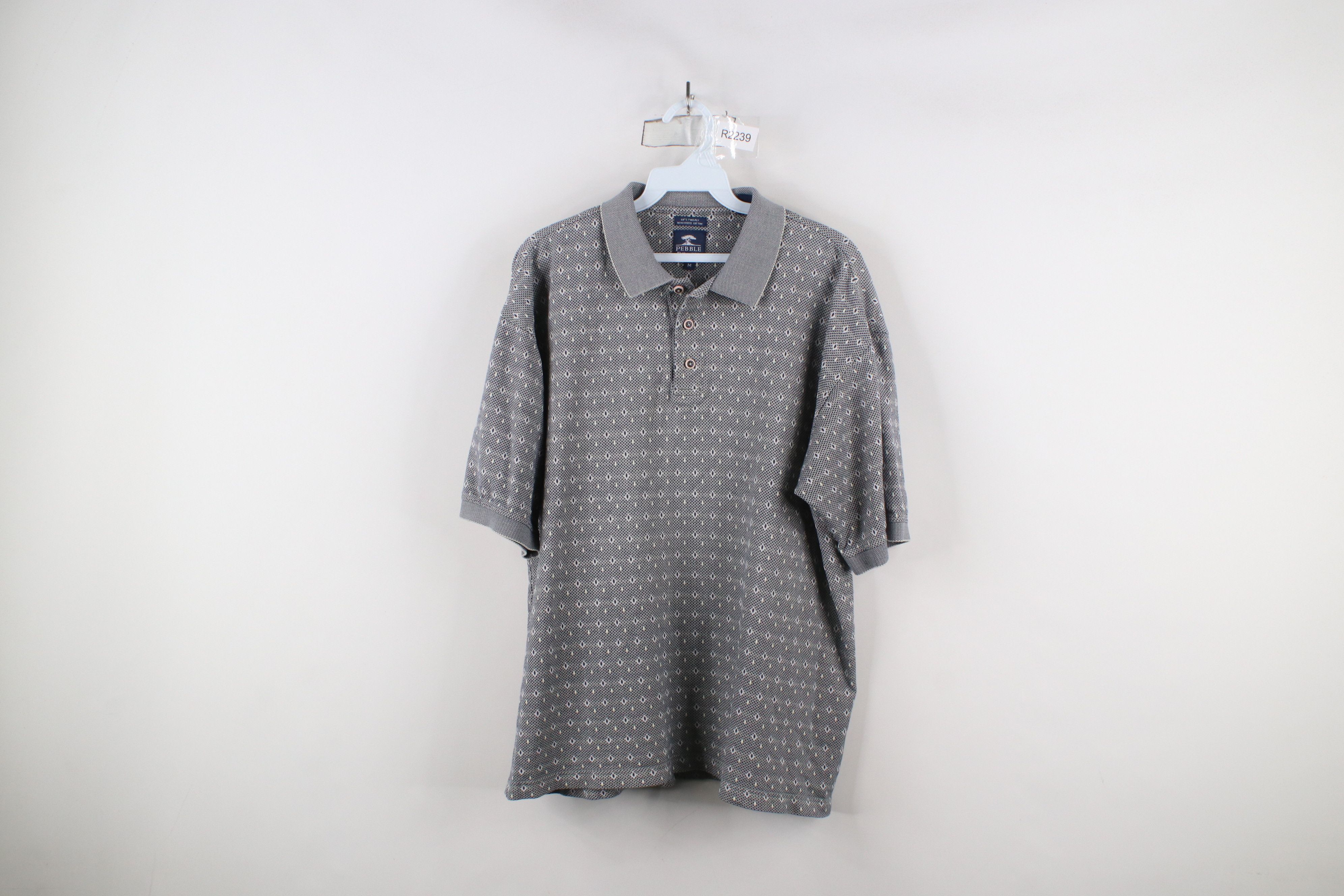 Vintage Vintage 90s Pebble Beach Knit Short Sleeve Polo Shirt Cotton Size US M / EU 48-50 / 2 - 1 Thumbnail