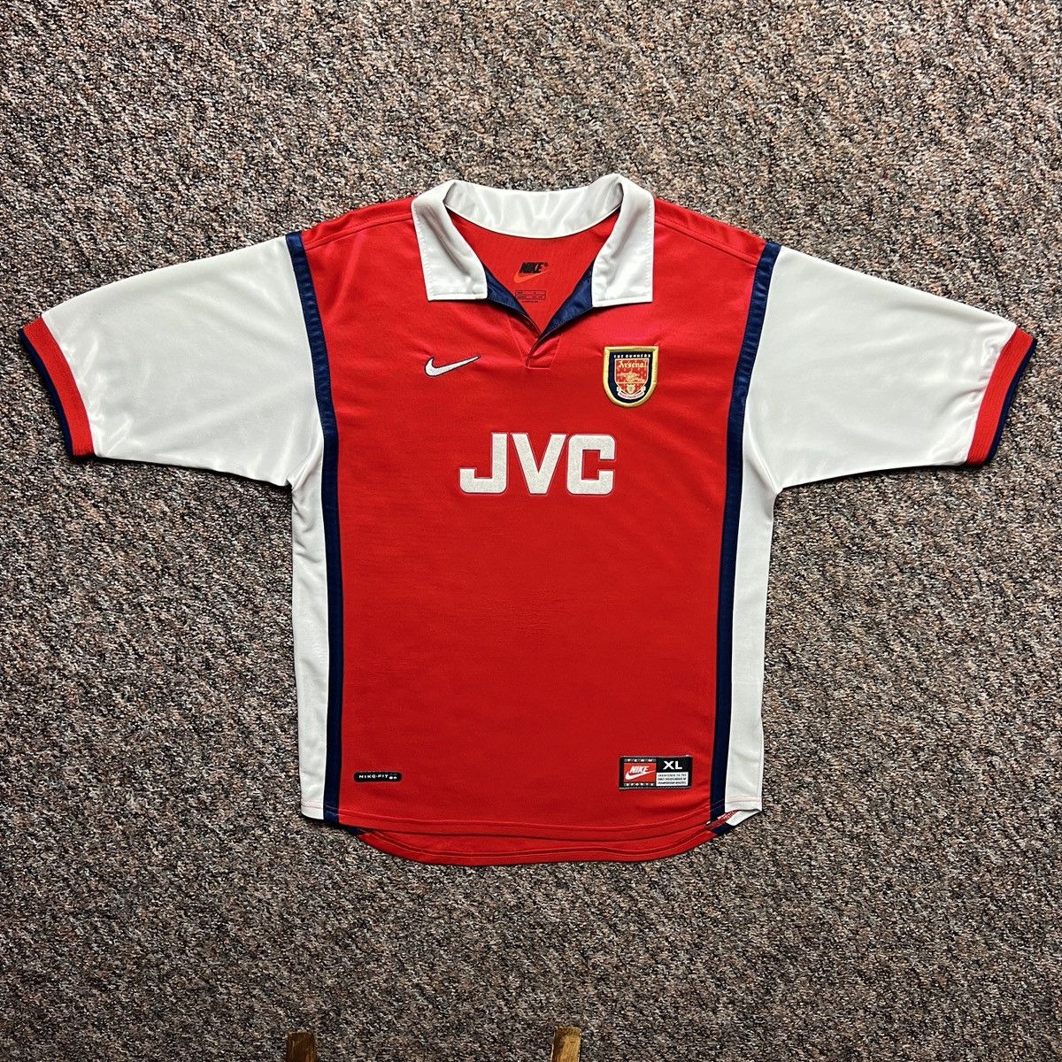 Nike × Vintage Arsenal 1998 1999 Home Football Shirt Soccer Jersey Size US XS / EU 42 / 0 - 2 Thumbnail