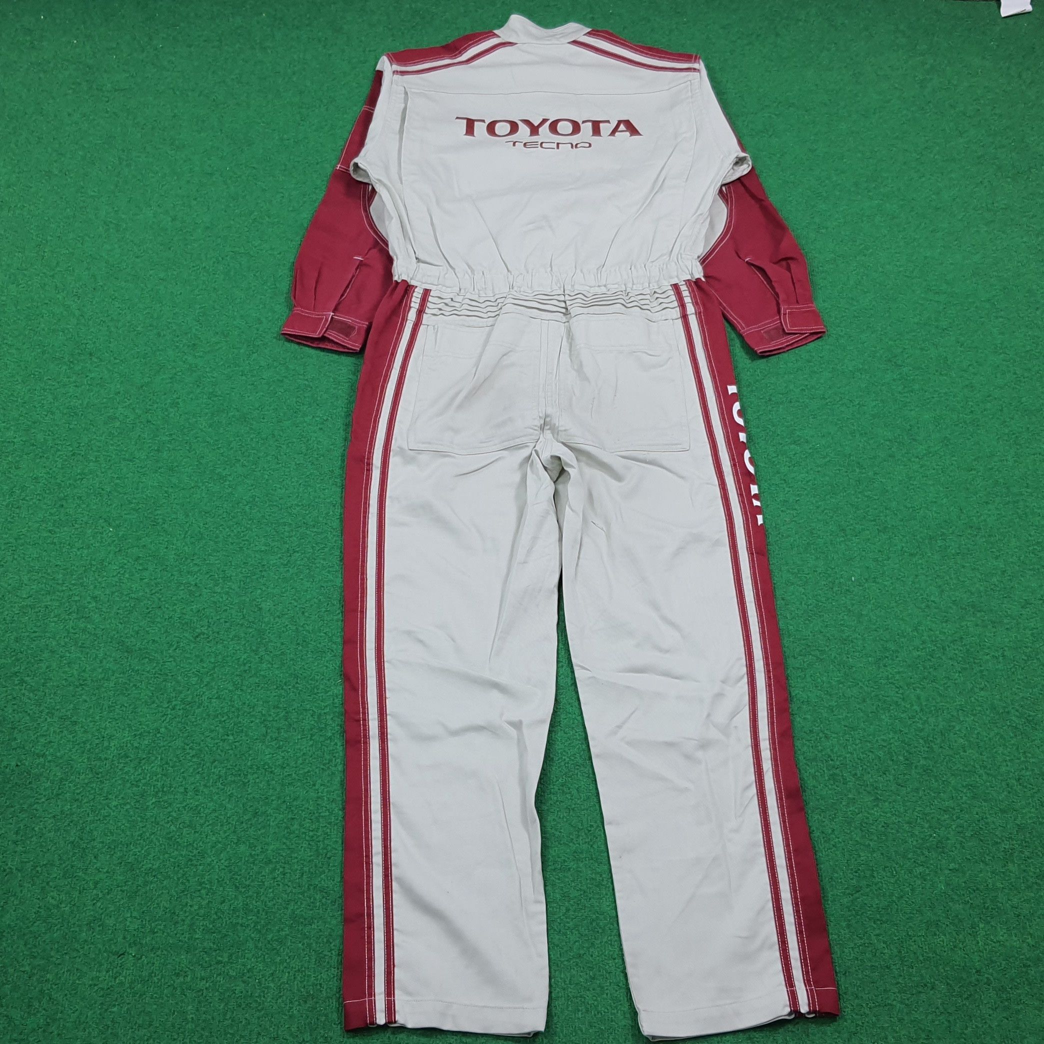 Japanese Brand Vintage Toyota Tecno Mechanics Motorsports Coverall C279N8 Size US M / EU 48-50 / 2 - 2 Thumbnail