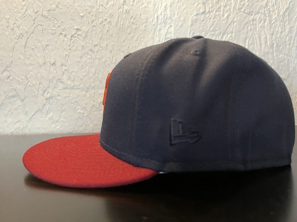 New Era 7 1/4 - Chicago Cubs Fitted Hat - Navy Blue Maroon Rust Logo Size ONE SIZE - 6 Thumbnail