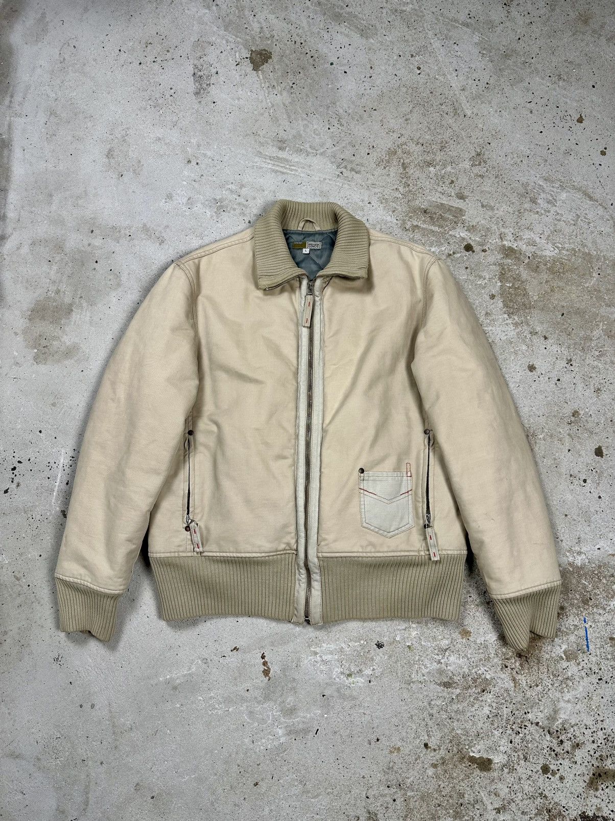 Vintage Vintage Y2K Carhartt Style Beige Workwear Detroit Jacket Size US L / EU 52-54 / 3 - 2 Thumbnail
