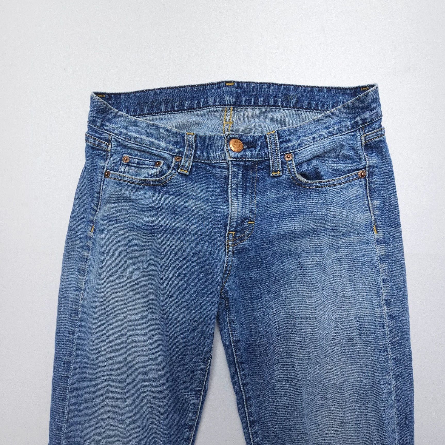 J.Crew Vtg J.CREW USA Low Rise Bootcut Jeans Womens 28 x 31 Blue 2000s Western American Jeans Size 28" / US 6 / IT 42 - 4 Thumbnail
